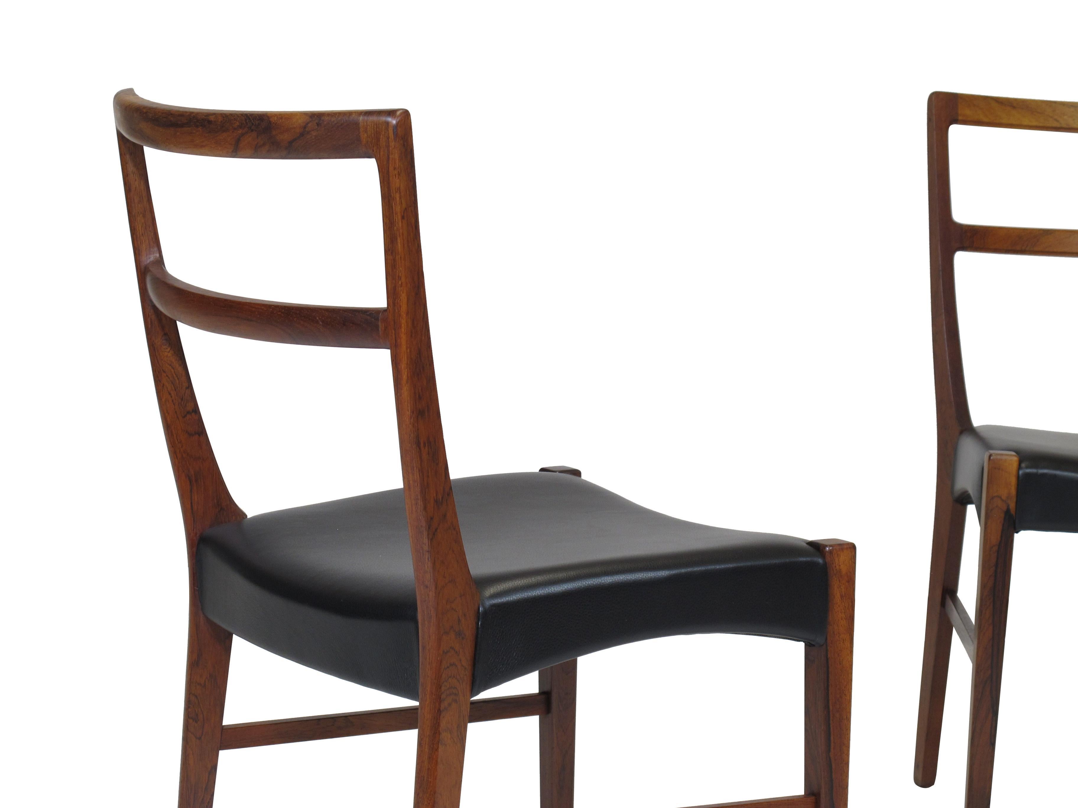 Scandinavian Modern Johannes Andersen for Bernhard Pedersen & Sons Rosewood Dining Chairs - Set of 8