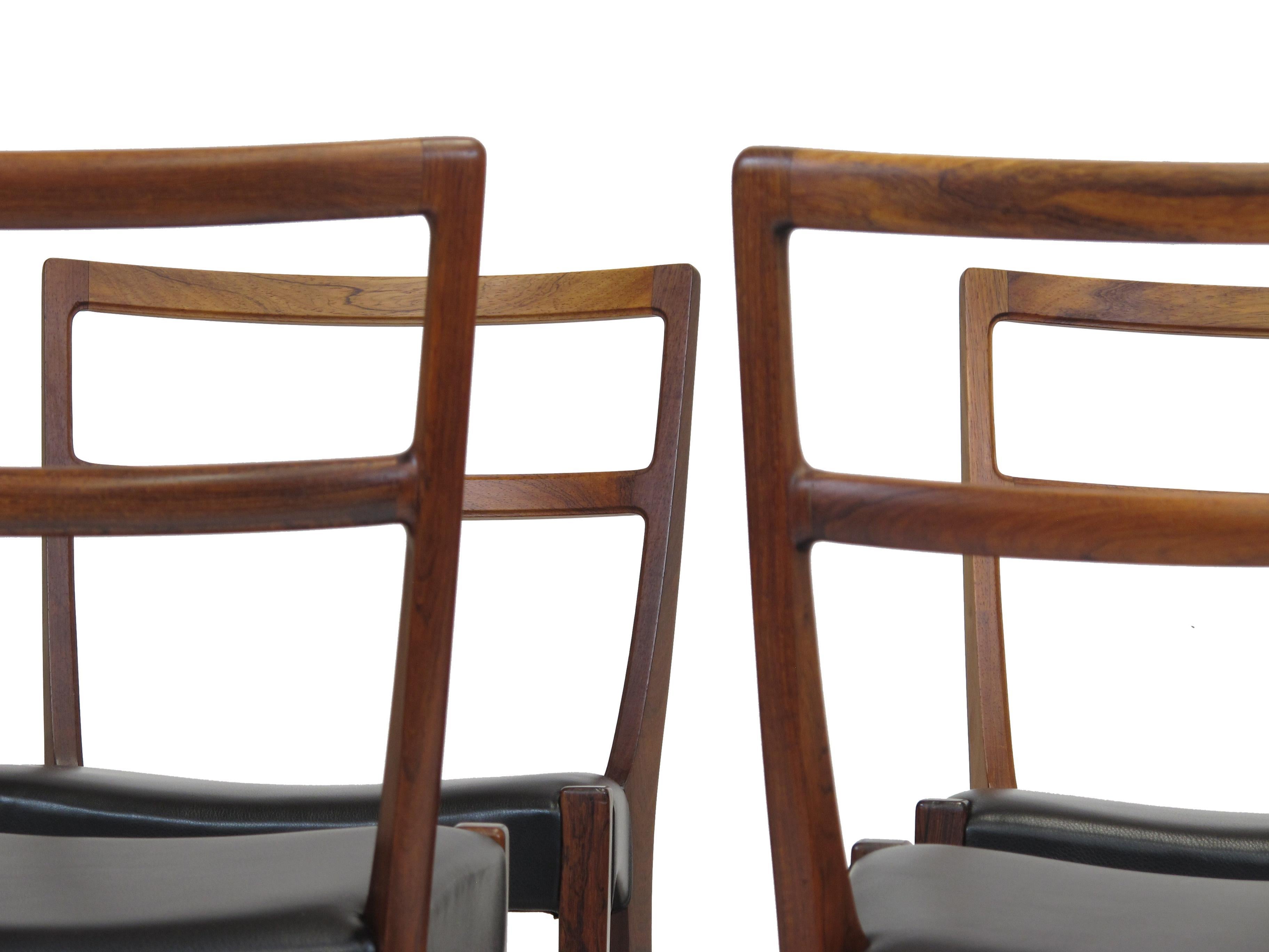 20th Century Johannes Andersen for Bernhard Pedersen & Sons Rosewood Dining Chairs - Set of 8
