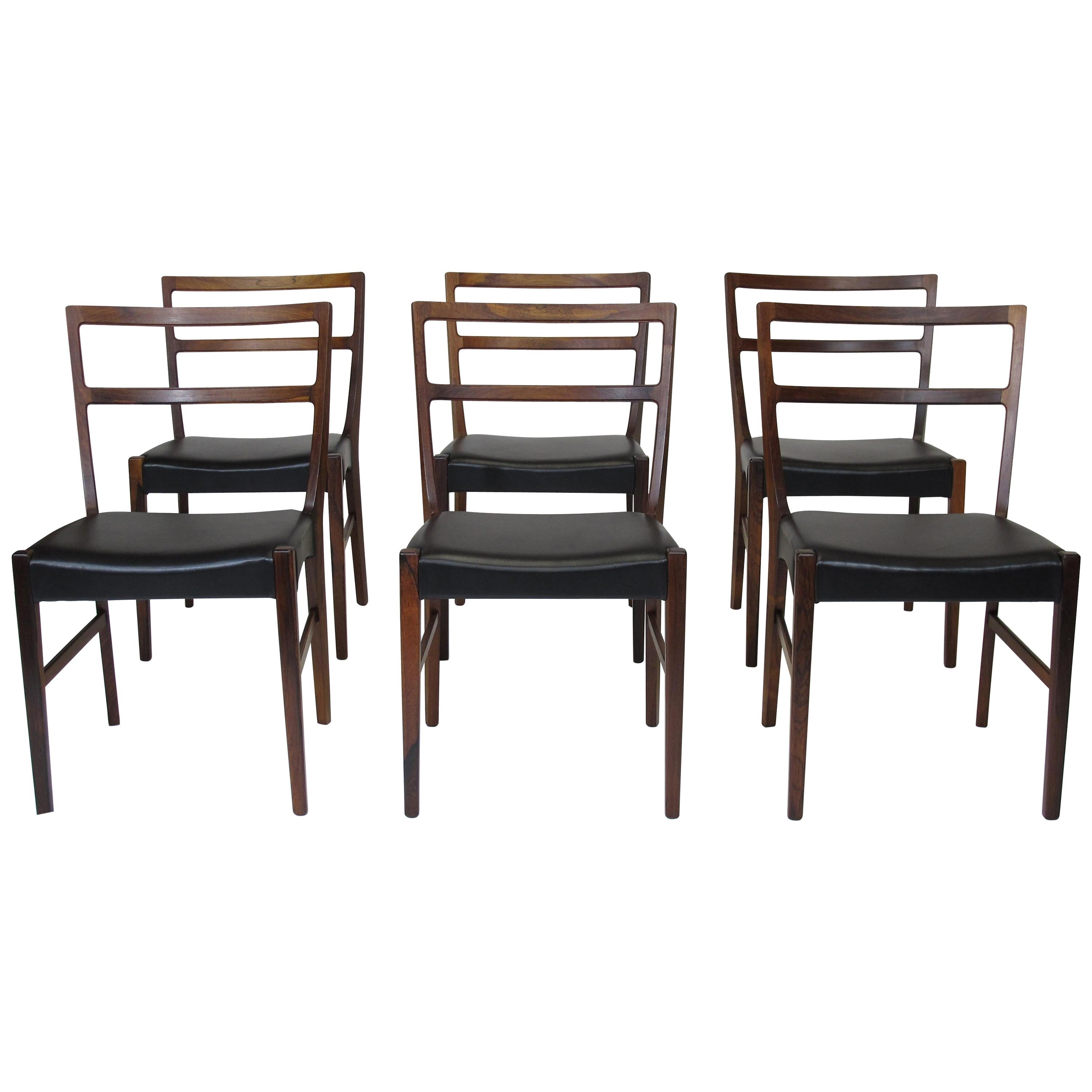 Johannes Andersen for Bernhard Pedersen & Sons Rosewood Dining Chairs - Set of 8