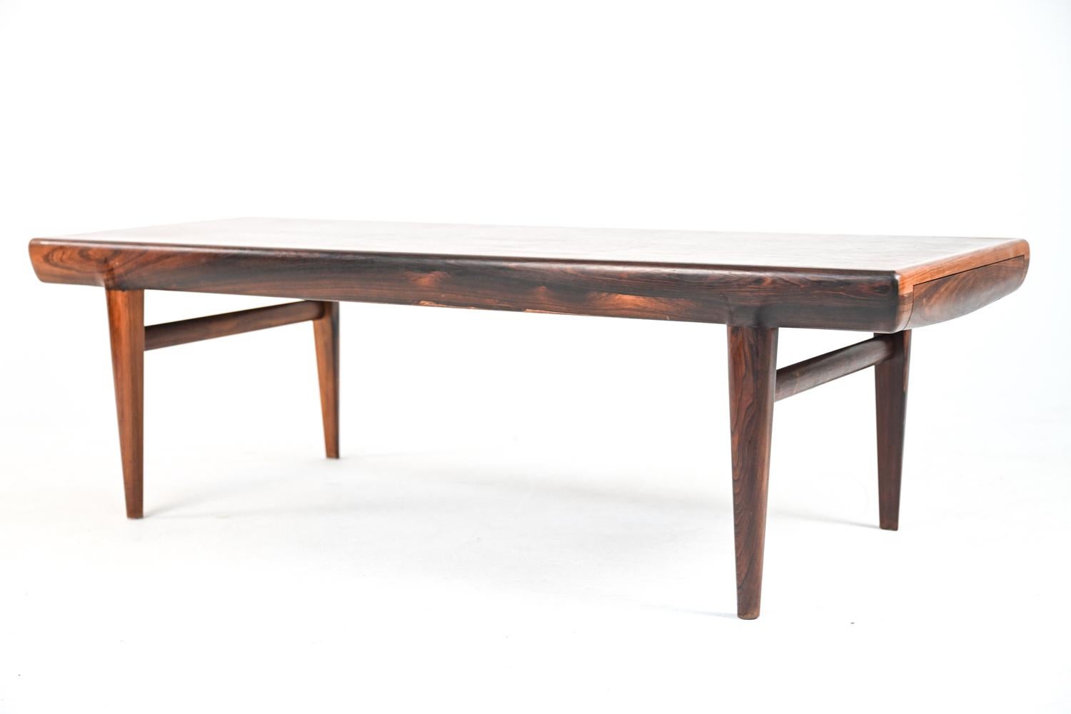 Johannes Andersen for CFC Silkeborg Rosewood Coffee Table, c. 1960's For Sale 6
