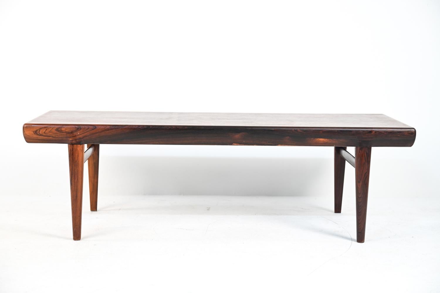 Mid-Century Modern Johannes Andersen for CFC Silkeborg Rosewood Coffee Table, c. 1960's For Sale