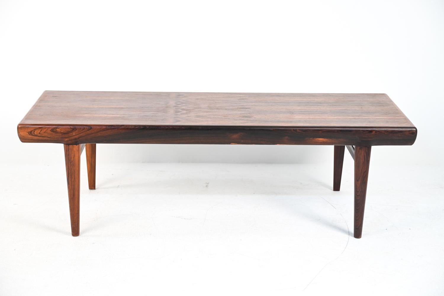 Danish Johannes Andersen for CFC Silkeborg Rosewood Coffee Table, c. 1960's For Sale