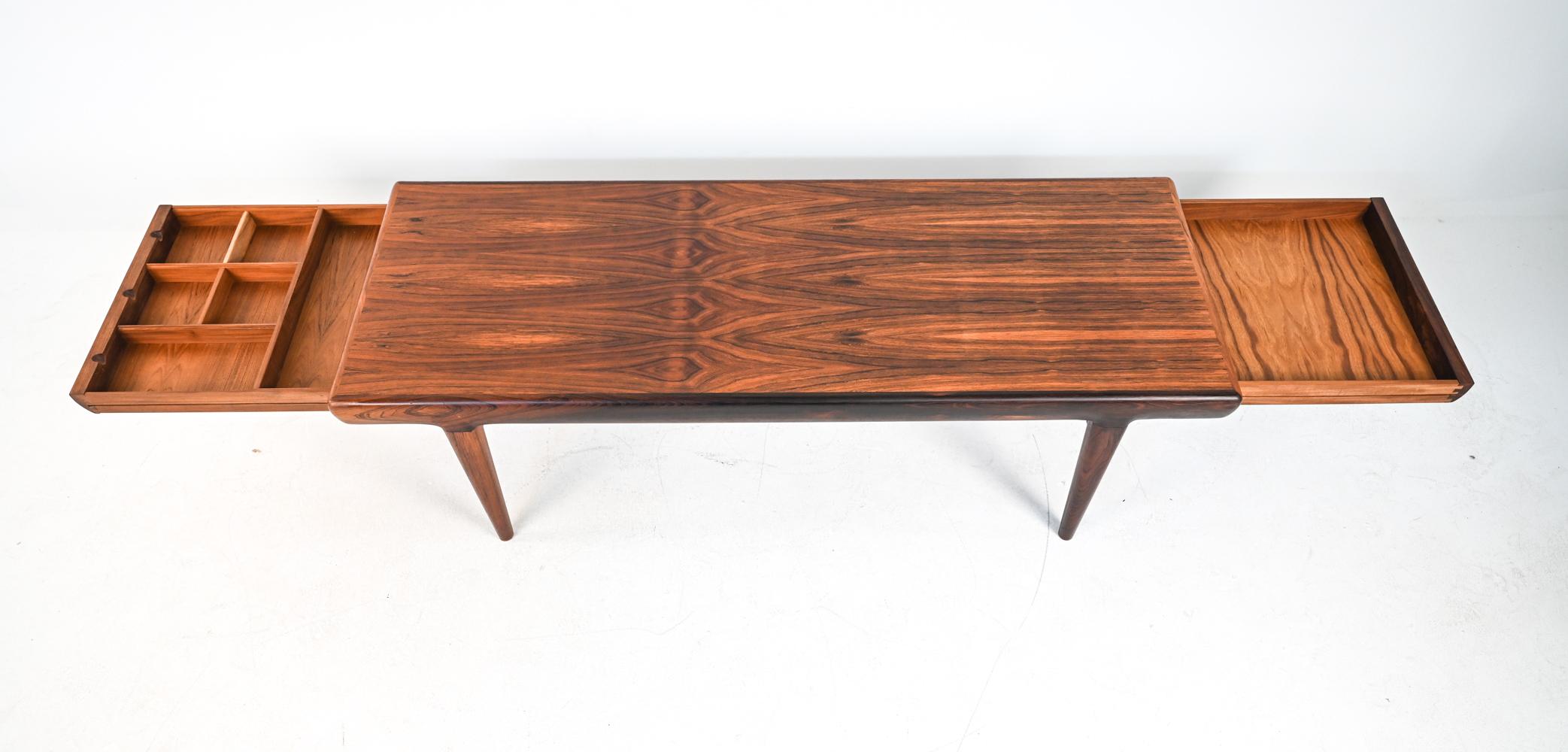 Johannes Andersen for CFC Silkeborg Rosewood Coffee Table, c. 1960's For Sale 3