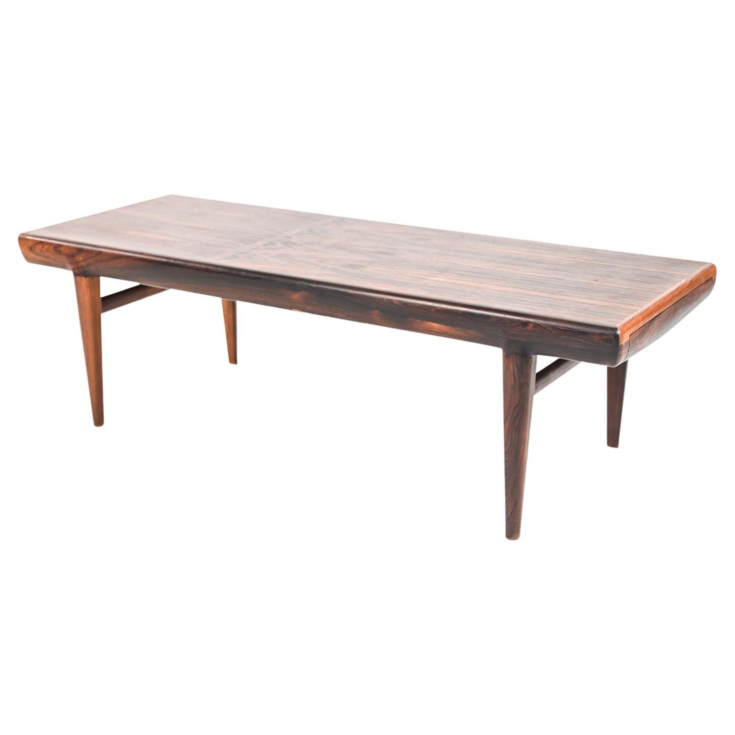 Johannes Andersen for CFC Silkeborg Rosewood Coffee Table, c. 1960's For Sale