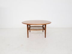 Johannes Andersen for CFC Silkeborg Teak Round Coffee Table, Denmark, 1960s