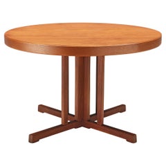 Johannes Andersen for Hans Bech Round Dining Table in Teak 1960s