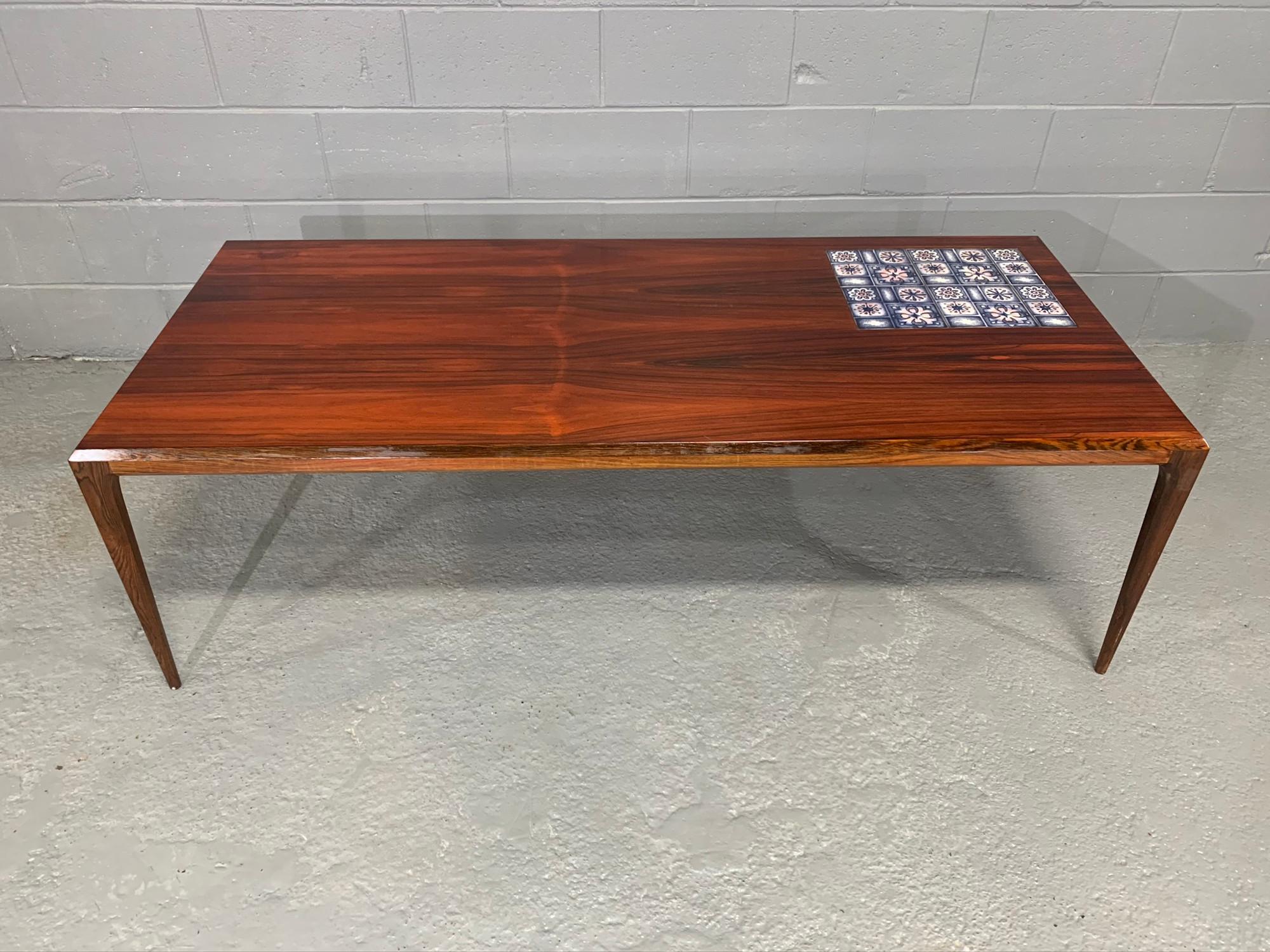 Johannes Andersen for Silkeborg Danish Design Rosewood Coffee and Tile Table 2