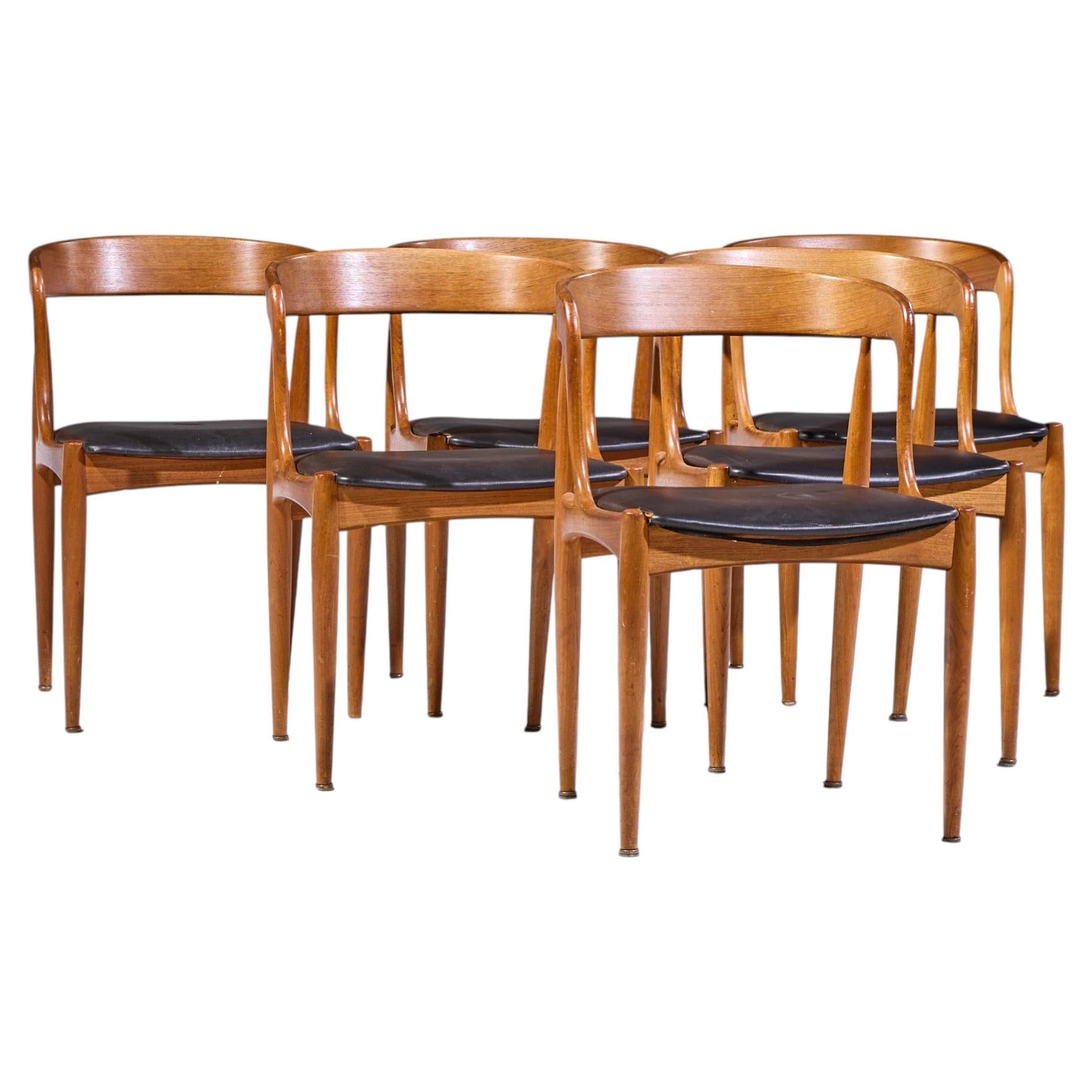 Johannes Andersen for Uldum Møbelfabrik Danish Teak Dining Chairs - Set of 6