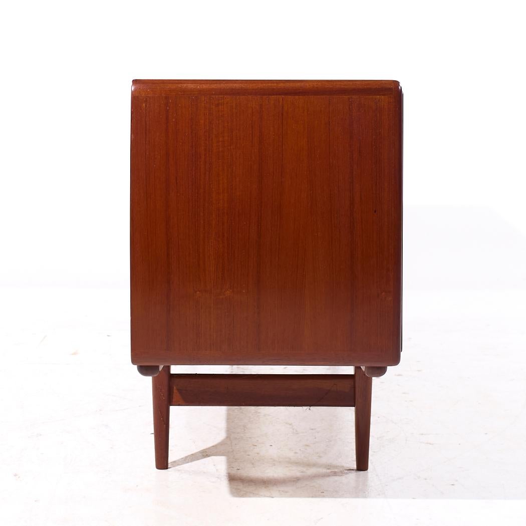 Late 20th Century Johannes Andersen for Uldum Mid Century Danish Teak Tambour Door Credenza For Sale