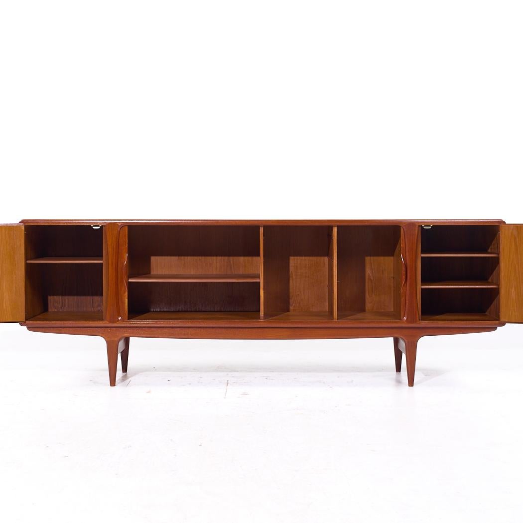 Johannes Andersen for Uldum Mid Century Danish Teak Tambour Door Credenza For Sale 2