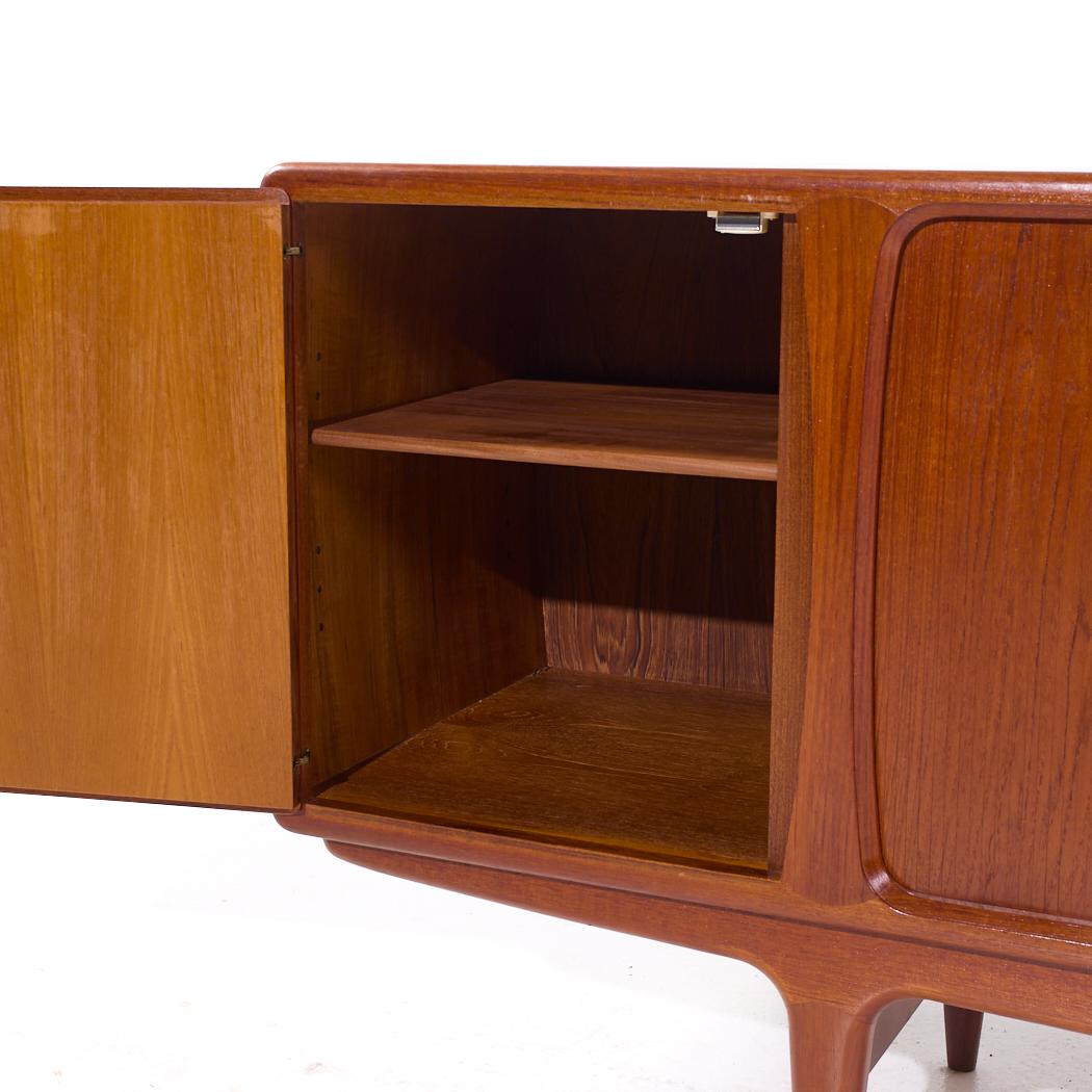 Johannes Andersen for Uldum Mid Century Danish Teak Tambour Door Credenza For Sale 3