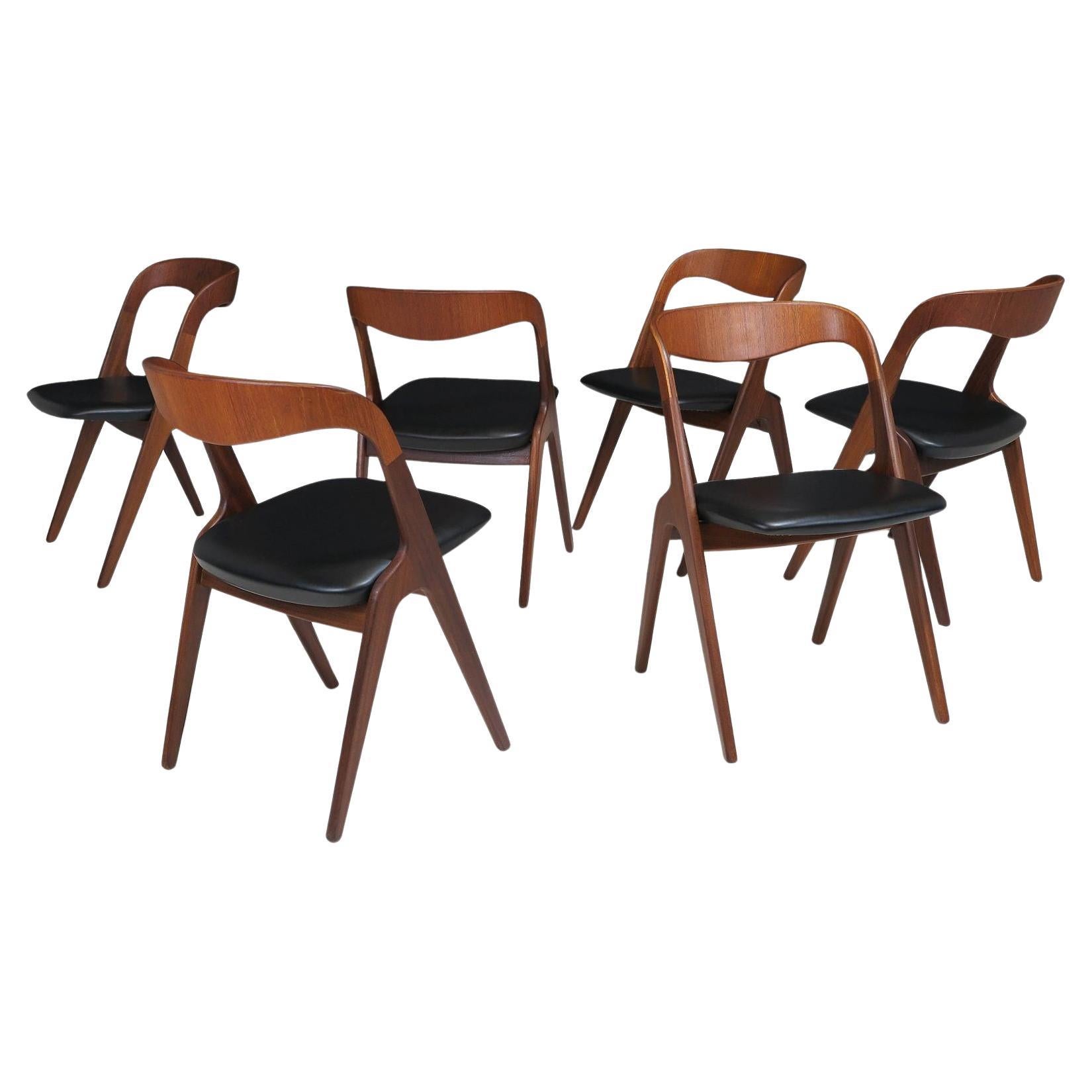 Johannes Andersen for Vamo Sønderborg Teak Dining Chairs, Perfectly Restored