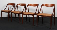 Johannes Andersen Four Dining Chairs, model 16, teak, Denmark 1960s