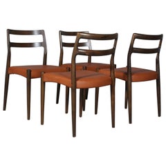 Johannes Andersen Four Dining Chairs, Model Anna