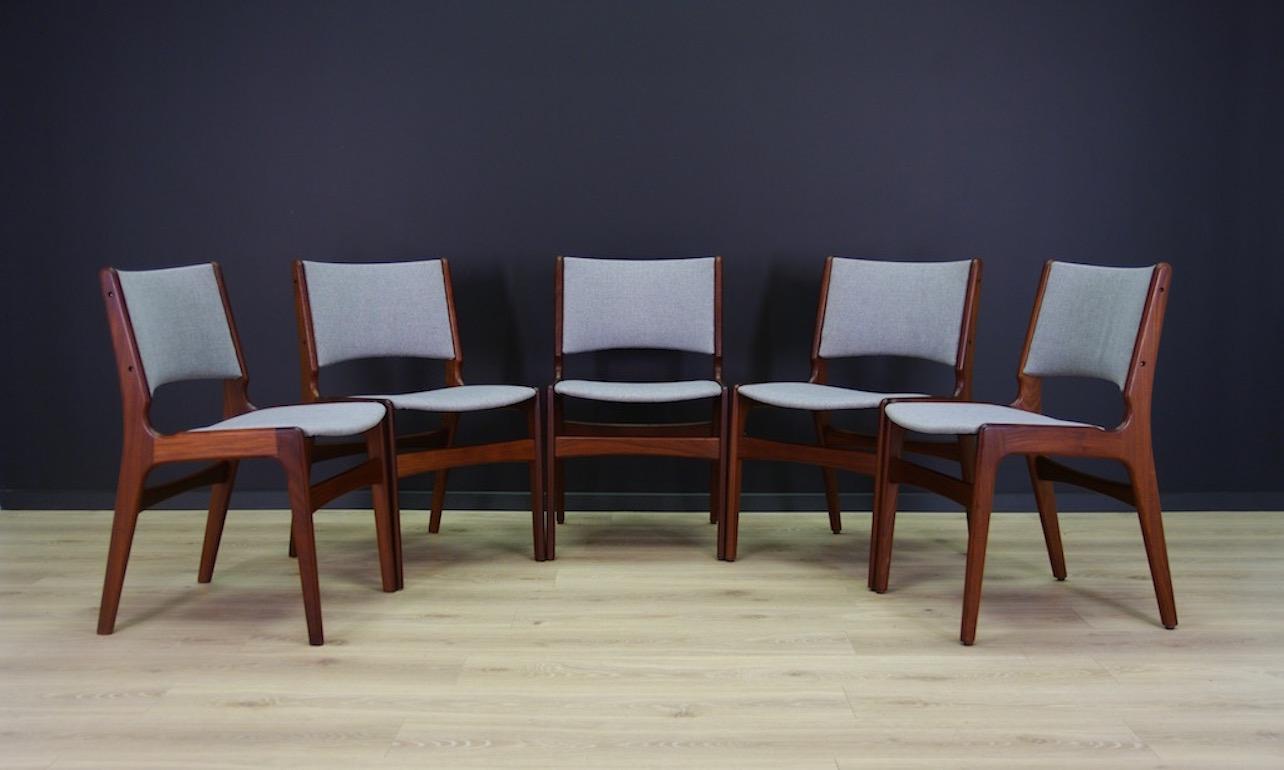 Johannes Andersen Gray Chairs Danish Design Teak Retro, 1960s For Sale 7