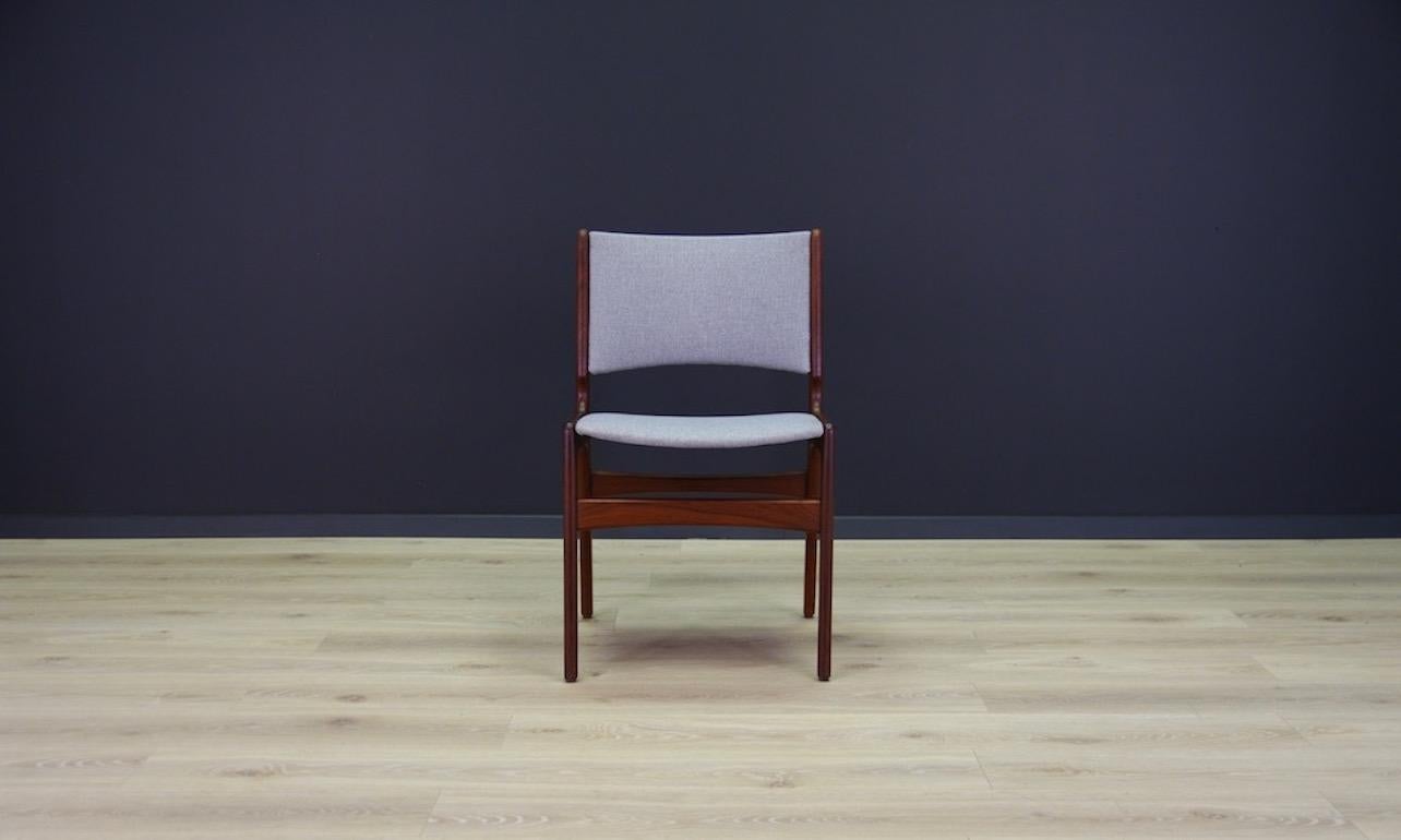Mid-Century Modern Johannes Andersen Gray Chairs Danish Design Teak Retro, 1960s For Sale