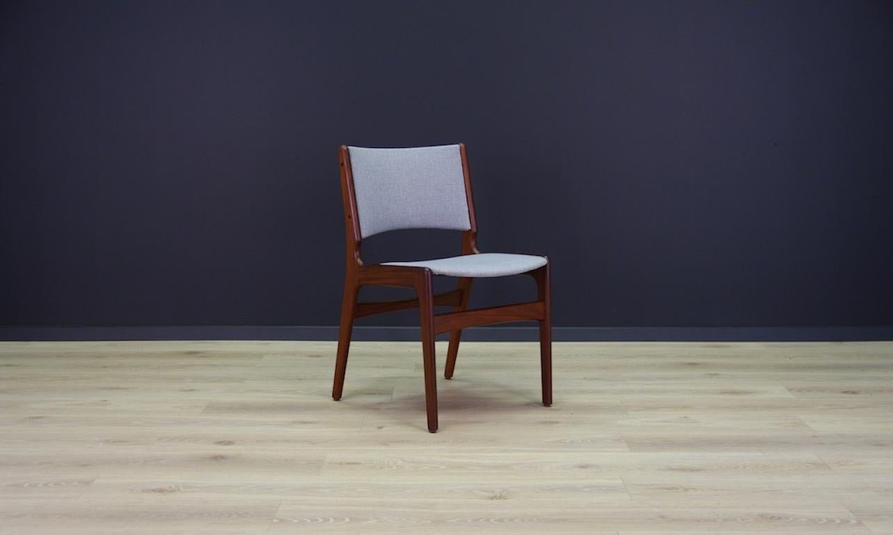 Scandinavian Johannes Andersen Gray Chairs Danish Design Teak Retro, 1960s For Sale