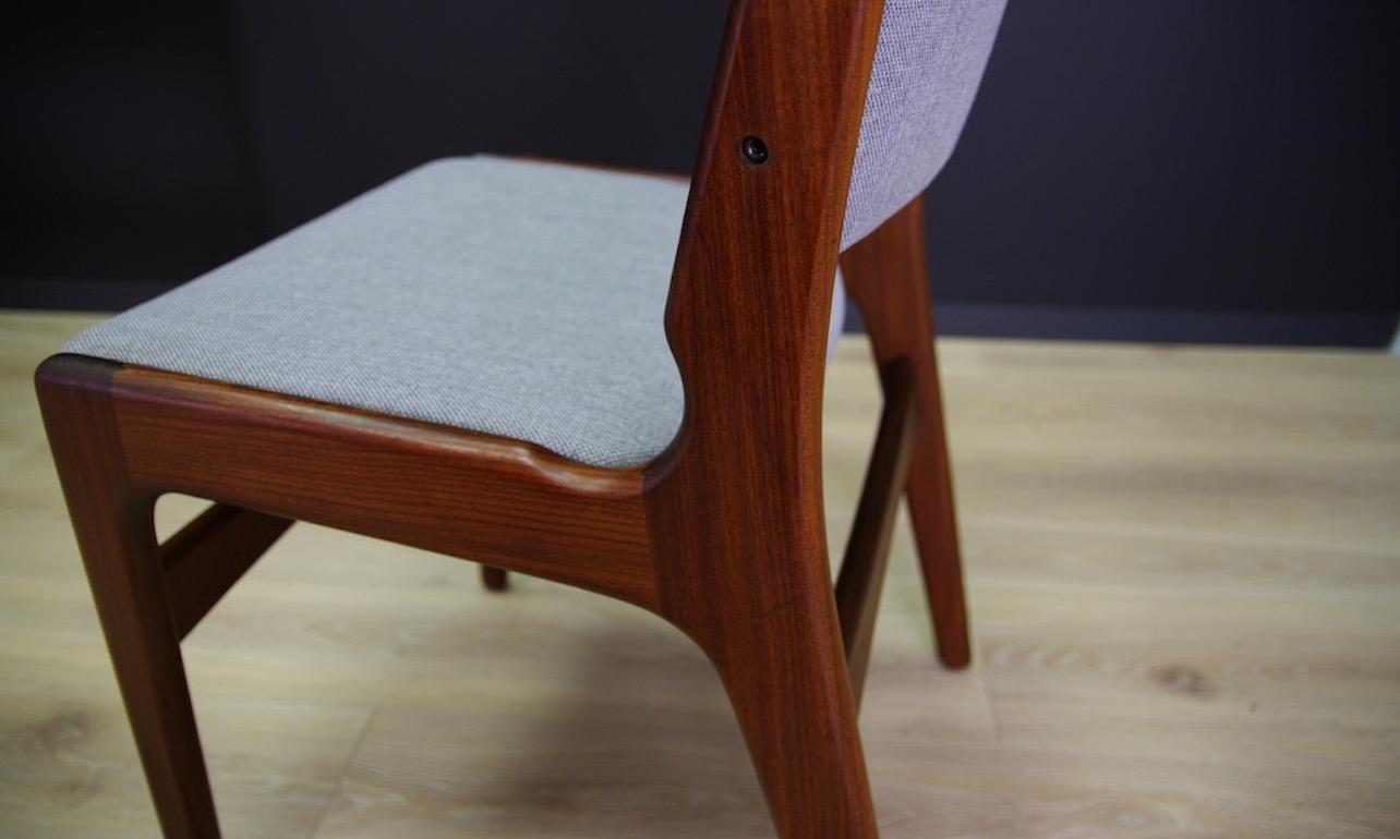 Johannes Andersen Gray Chairs Danish Design Teak Retro, 1960s In Good Condition For Sale In Szczecin, Zachodniopomorskie