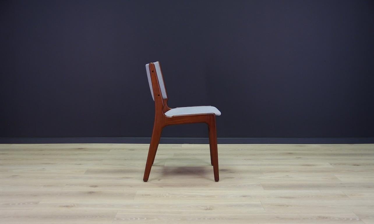 Late 20th Century Johannes Andersen Gray Chairs Danish Design Teak Retro, 1960s For Sale