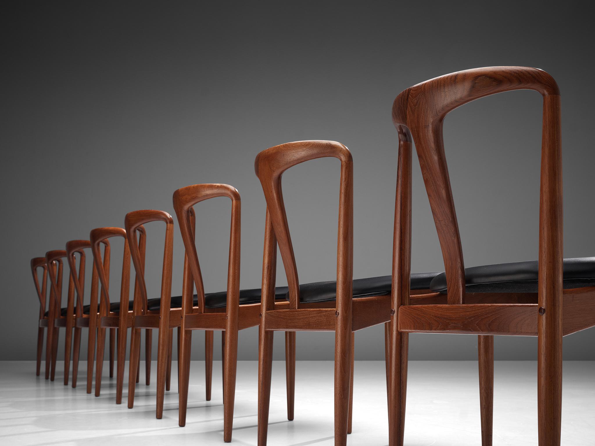 Johannes Andersen 'Juliane' Dining Chairs in Teak 1