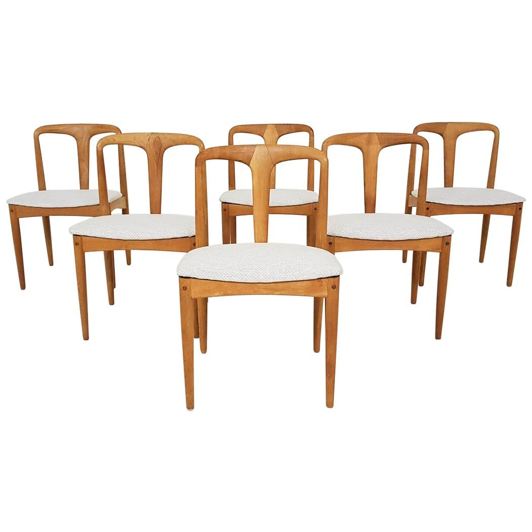 Johannes Andersen "Juliane" Oak Dining Chairs for Uldum Møbelfabrik, Denmark