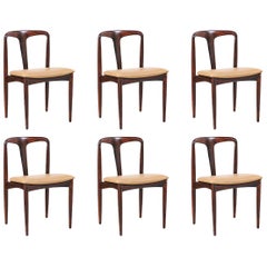 Johannes Andersen "Juliane" Rosewood Dining Chairs by Uldum Møbelfabrik