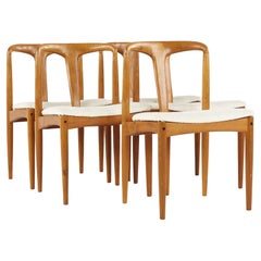 Johannes Andersen Juliane Style D-Scan Mid Century Teak Dining Chairs - Set of 5