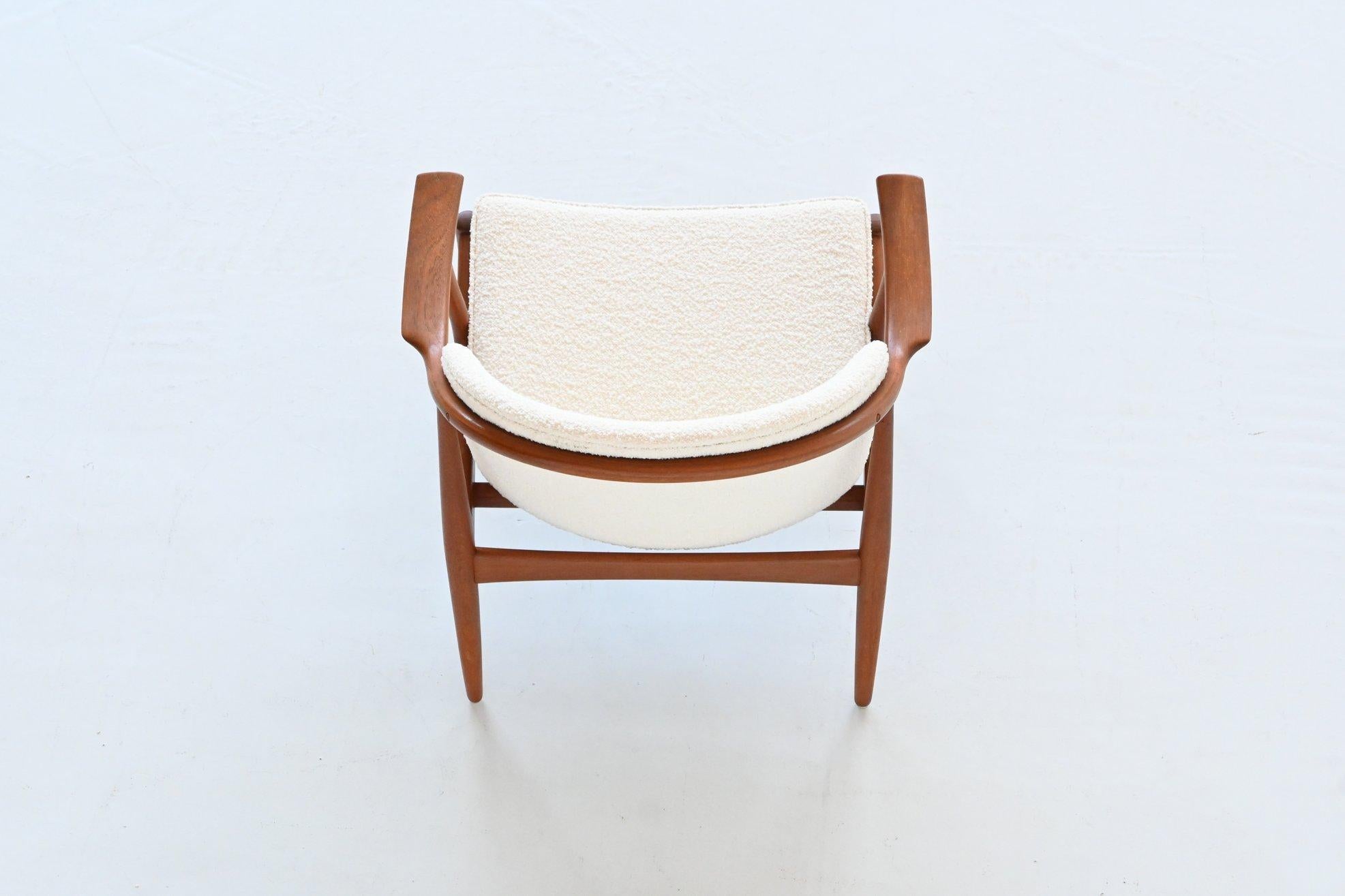 Johannes Andersen lounge chair in teak CFC Silkeborg Denmark 1960 For Sale 12