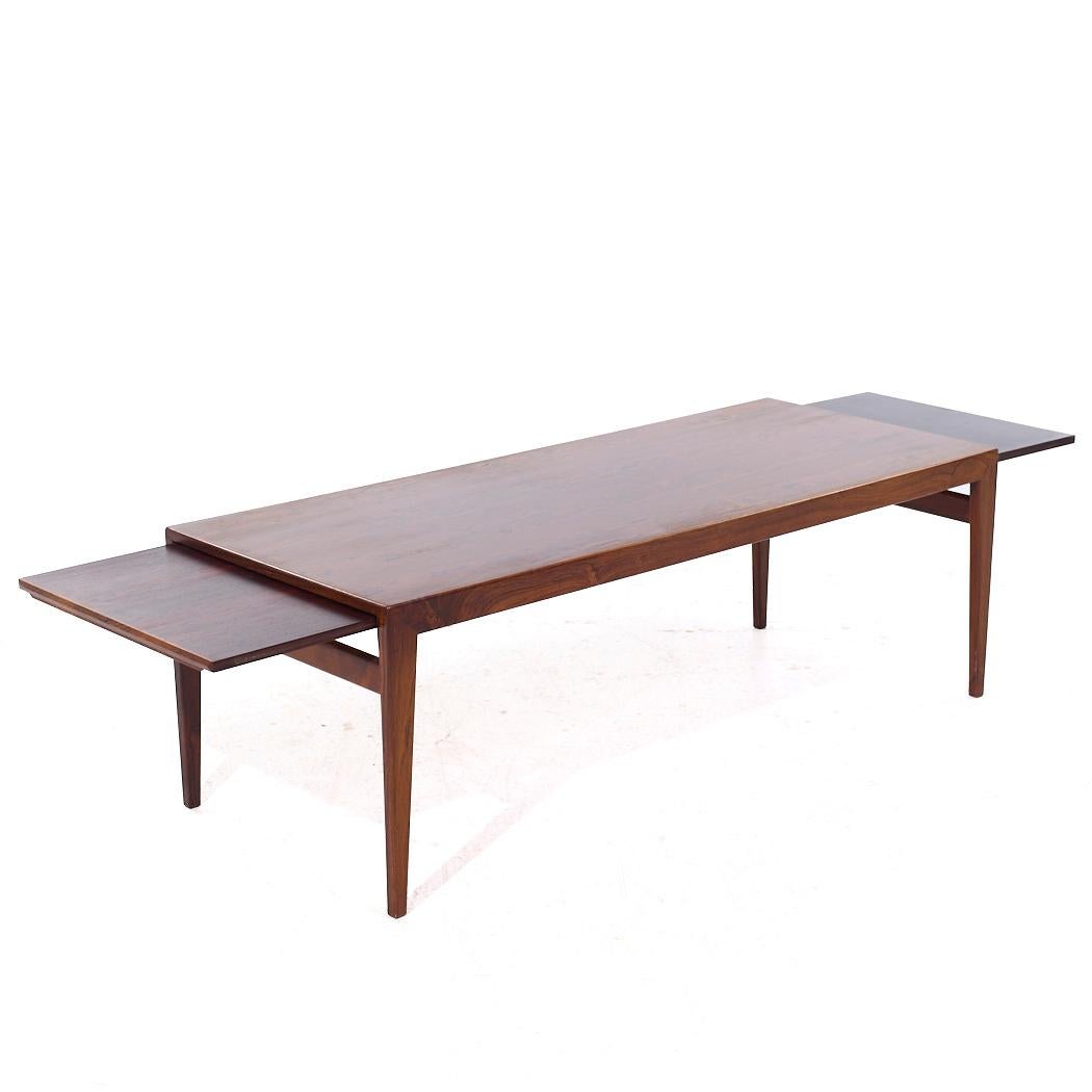 Fin du 20e siècle Johannes Andersen Table basse à feuilles cachées en palissandre danois du milieu du siècle dernier en vente