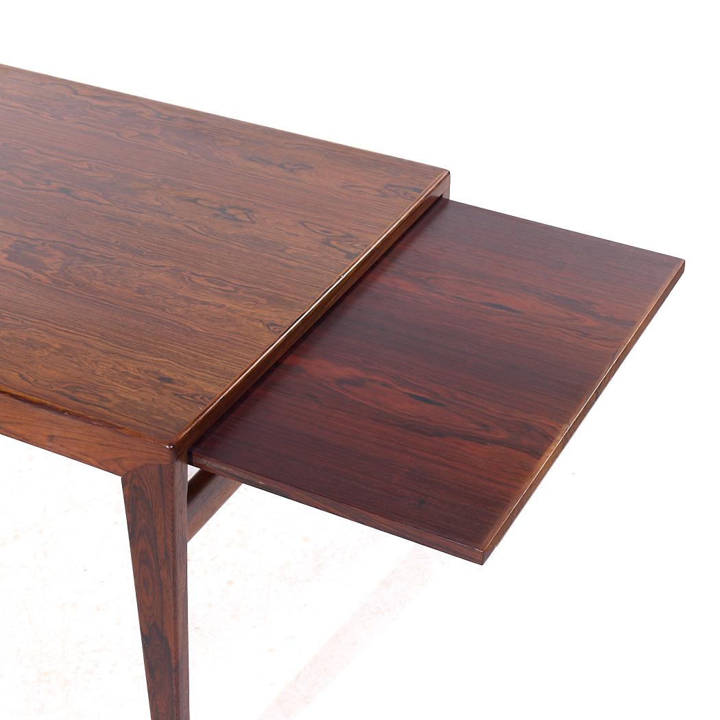 Johannes Andersen Table basse à feuilles cachées en palissandre danois du milieu du siècle dernier en vente 1