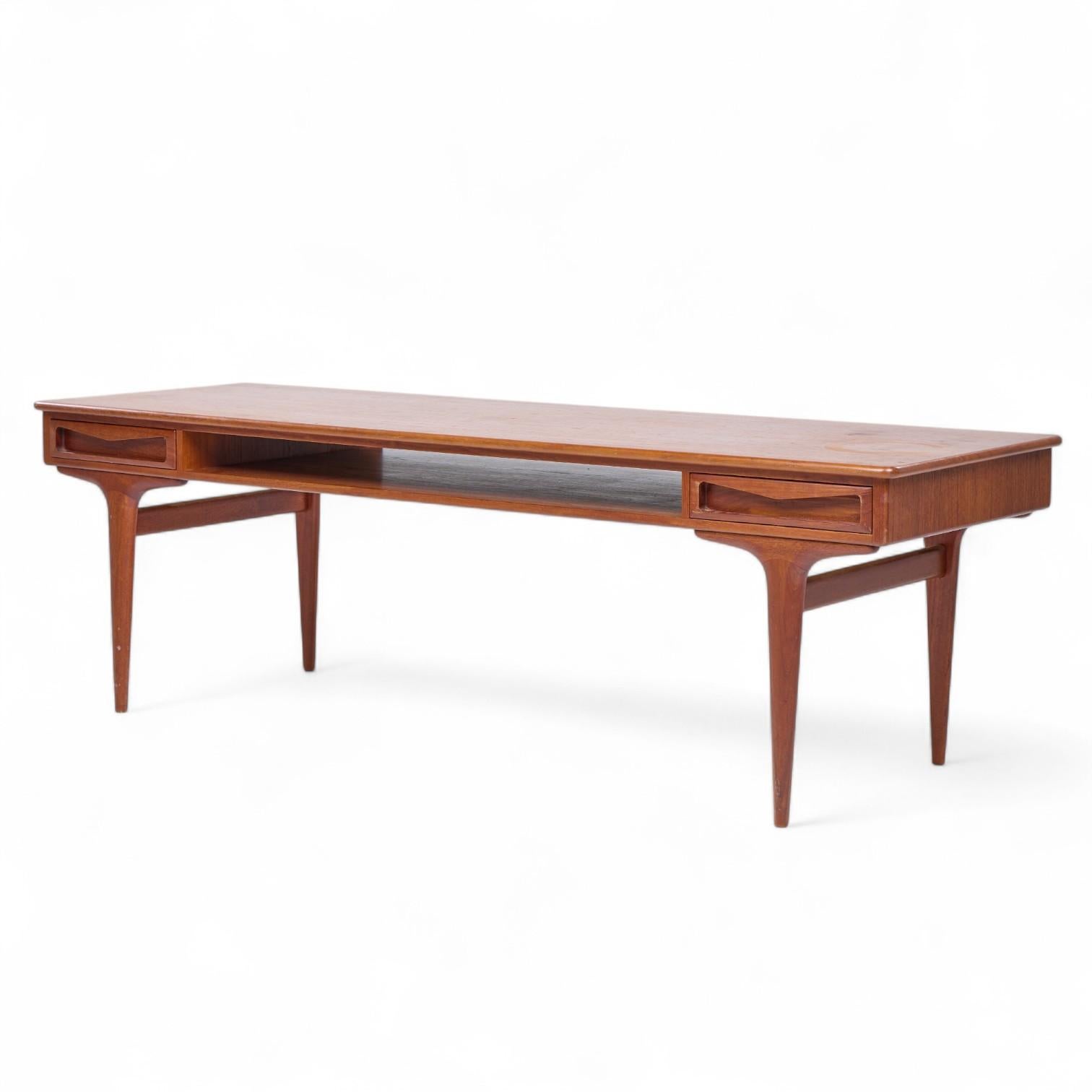 Mid-Century Modern Johannes Andersen Mid Century Danish Teak Coffee Table For Sale