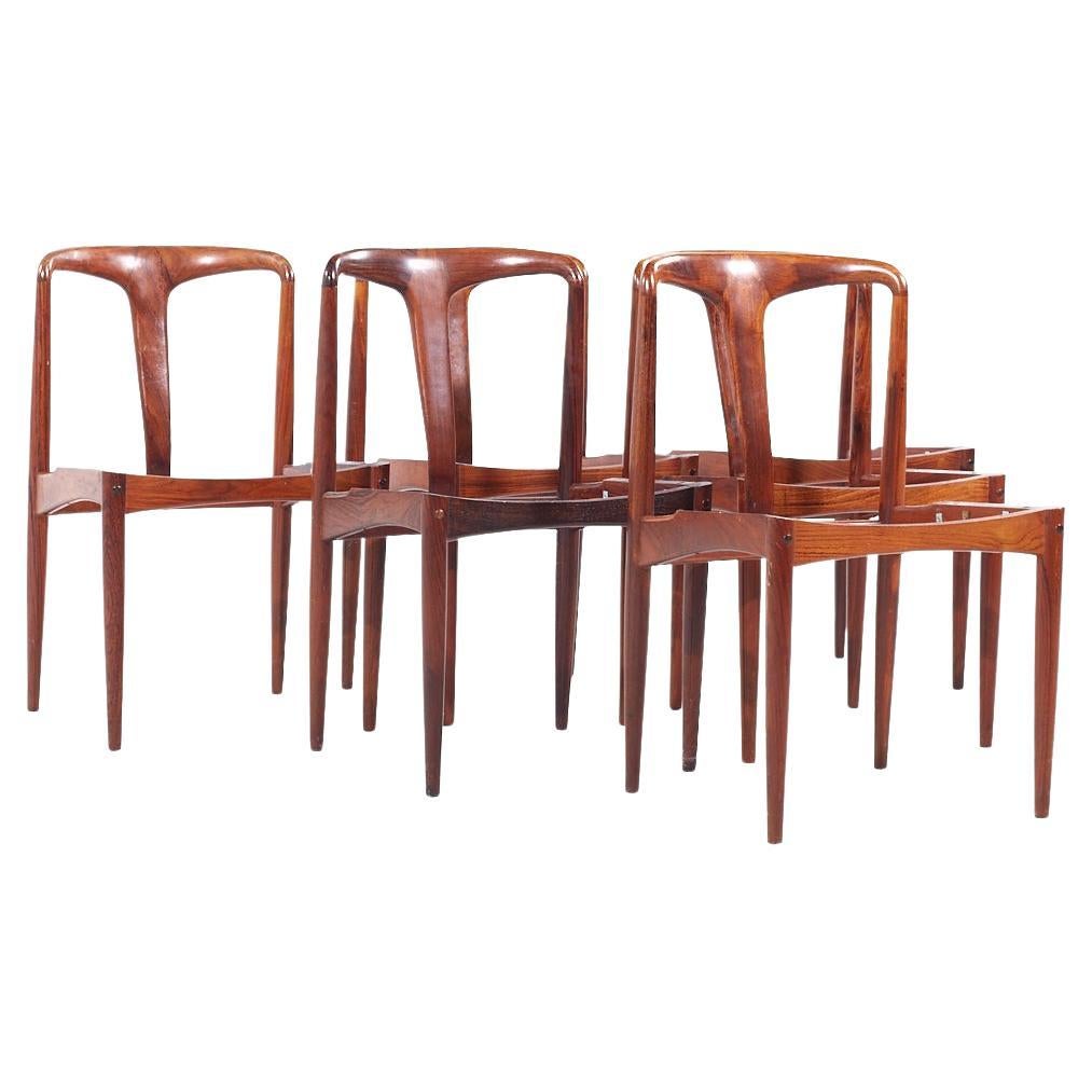 SOLD 04/29/24 Johannes Andersen MCM Rosewood Julian Dining Chairs - Set of 6