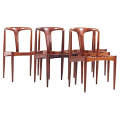 Johannes Andersen Mid Century Rosewood Julian Dining Chairs - Set of 6