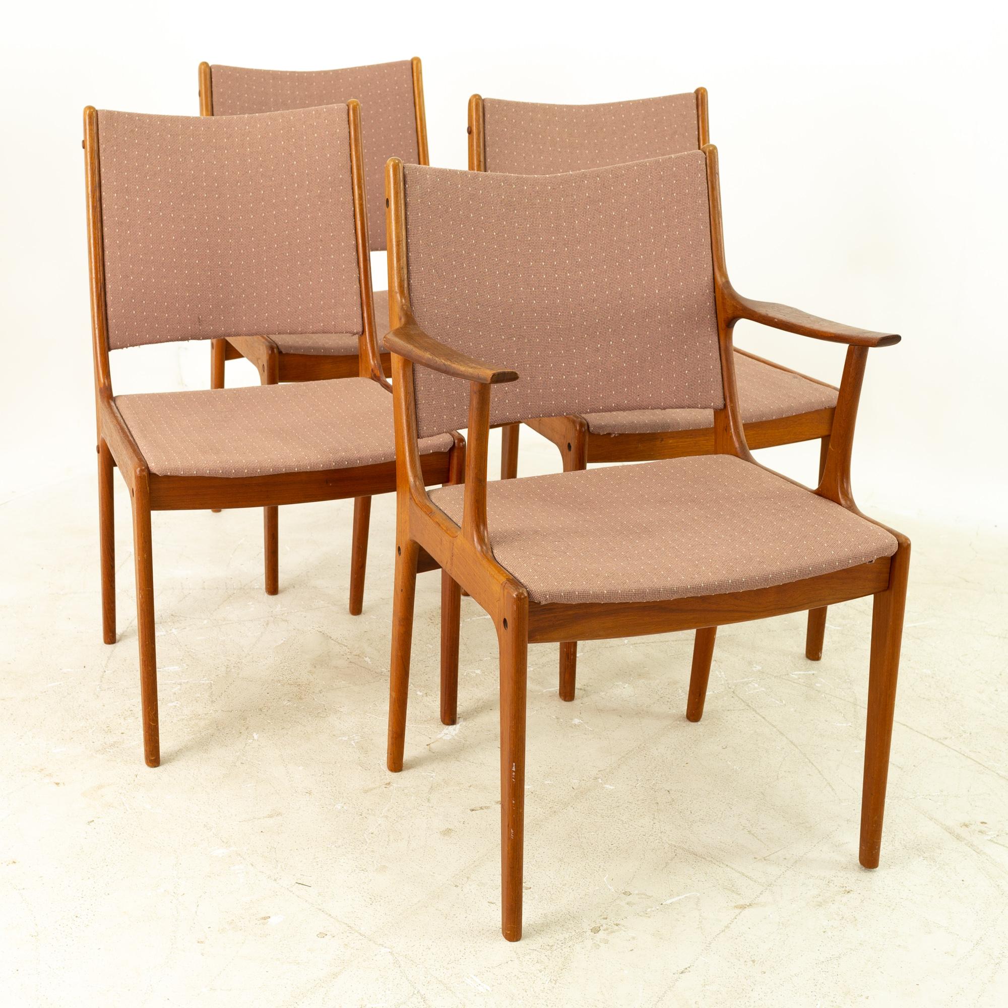 American Johannes Andersen for Uldum Mobelfabrik Teak Dining Chairs, Set of 5