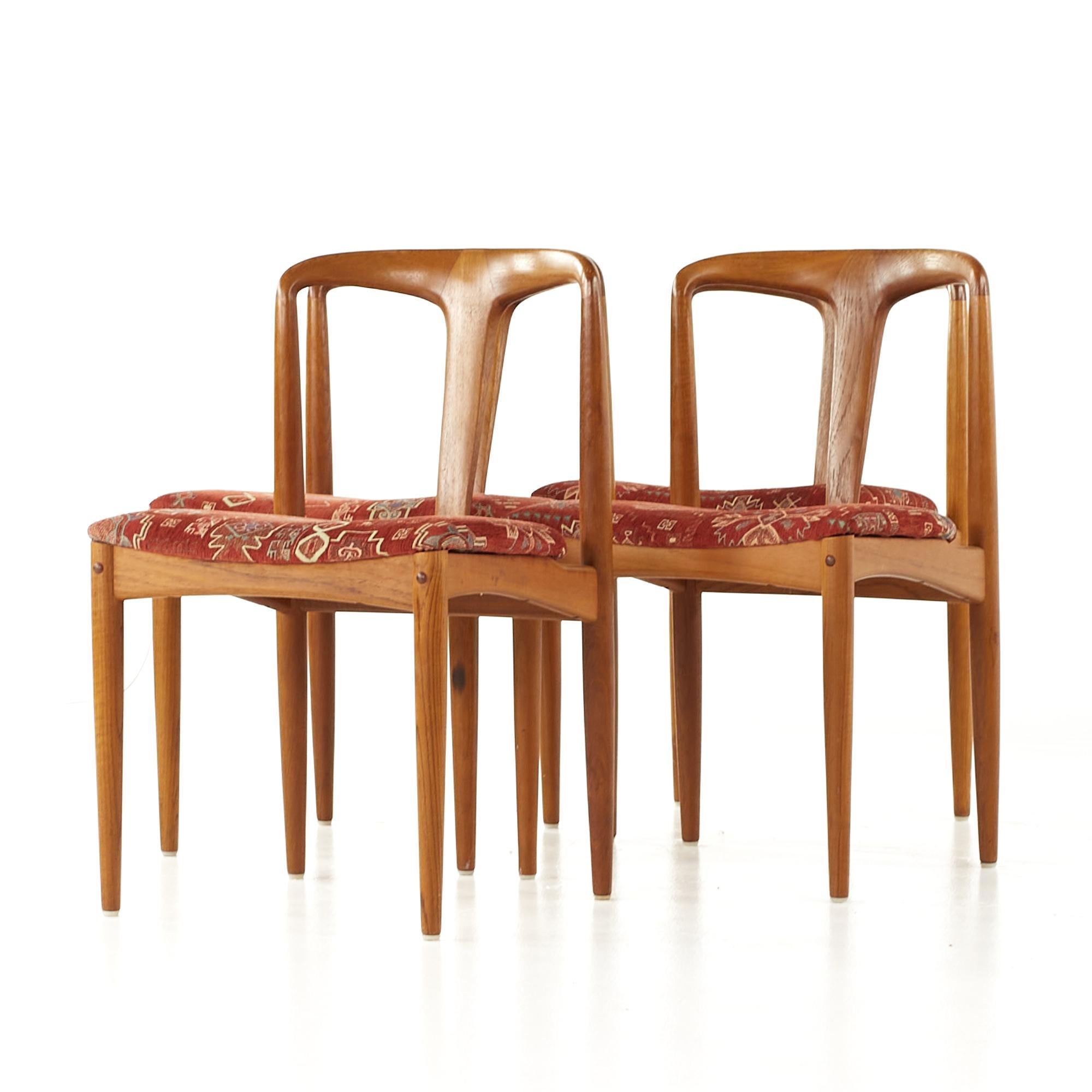 Mid-Century Modern SOLD 03/03/23 Johannes Andersen Mid Century Teak Juliane Dining Chairs, Set of 4 For Sale