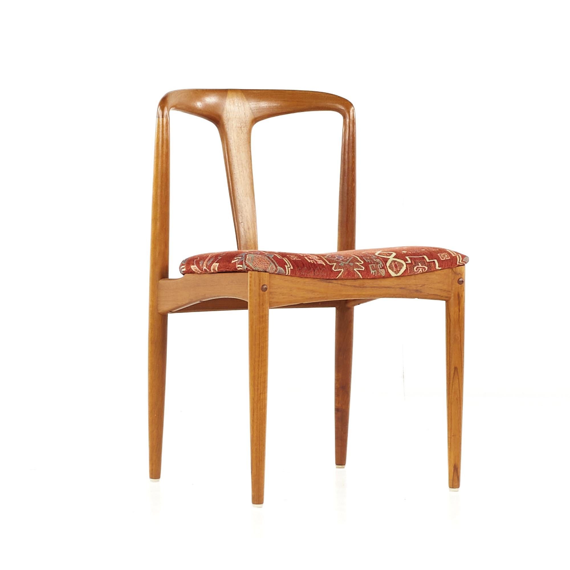 European SOLD 03/03/23 Johannes Andersen Mid Century Teak Juliane Dining Chairs, Set of 4 For Sale