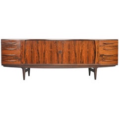 Johannes Andersen Model U15 Tambour Rosewood Credenza