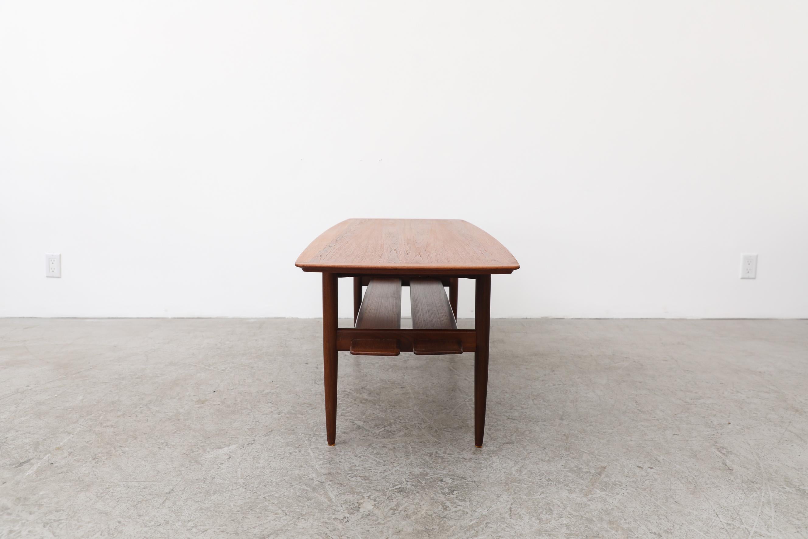 Danish Johannes Andersen Modernist Coffee Table with Lower Shelf