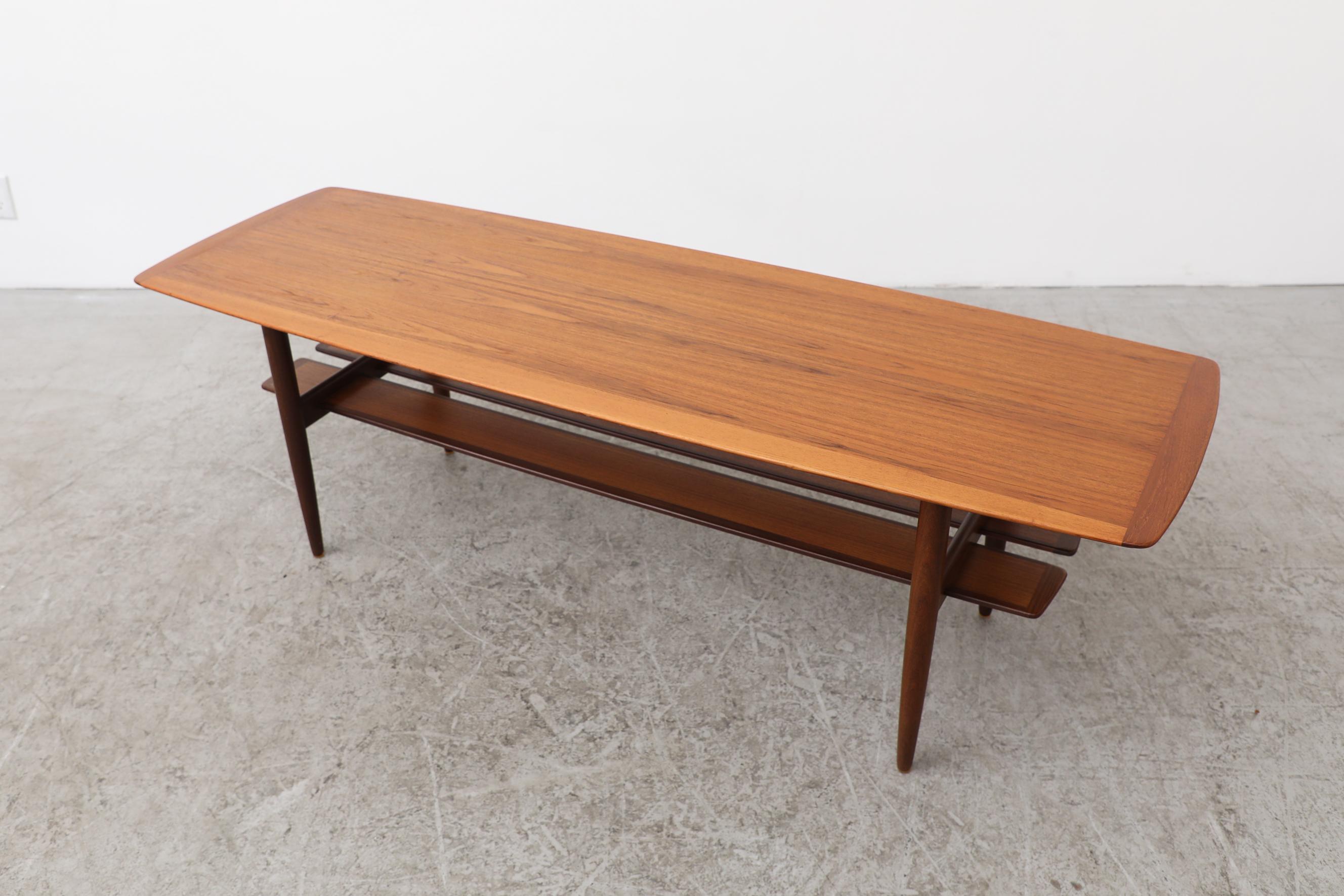 Mid-20th Century Johannes Andersen Modernist Coffee Table with Lower Shelf