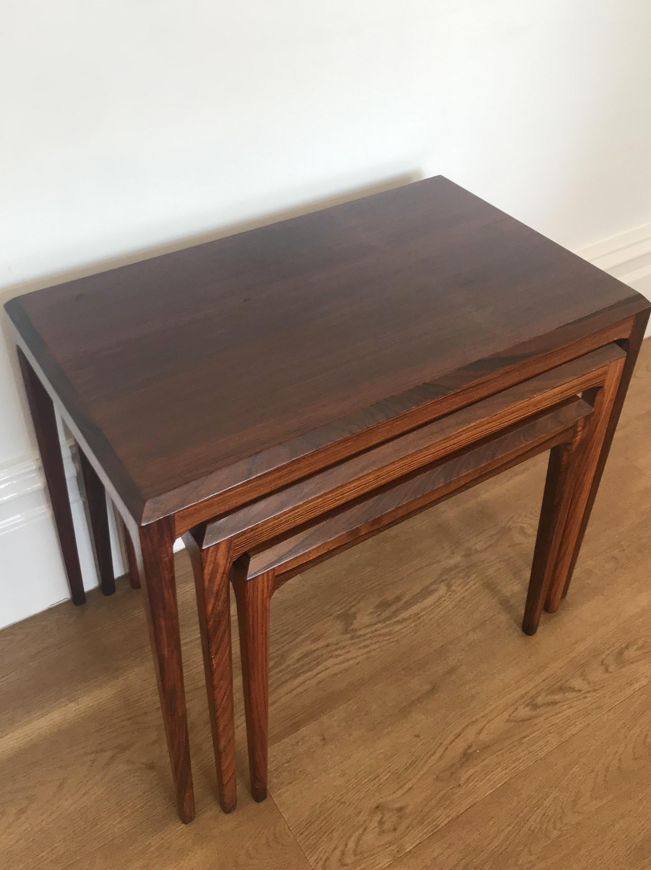 20th Century Johannes Andersen Nest of Tables for CFC Silkeborg For Sale