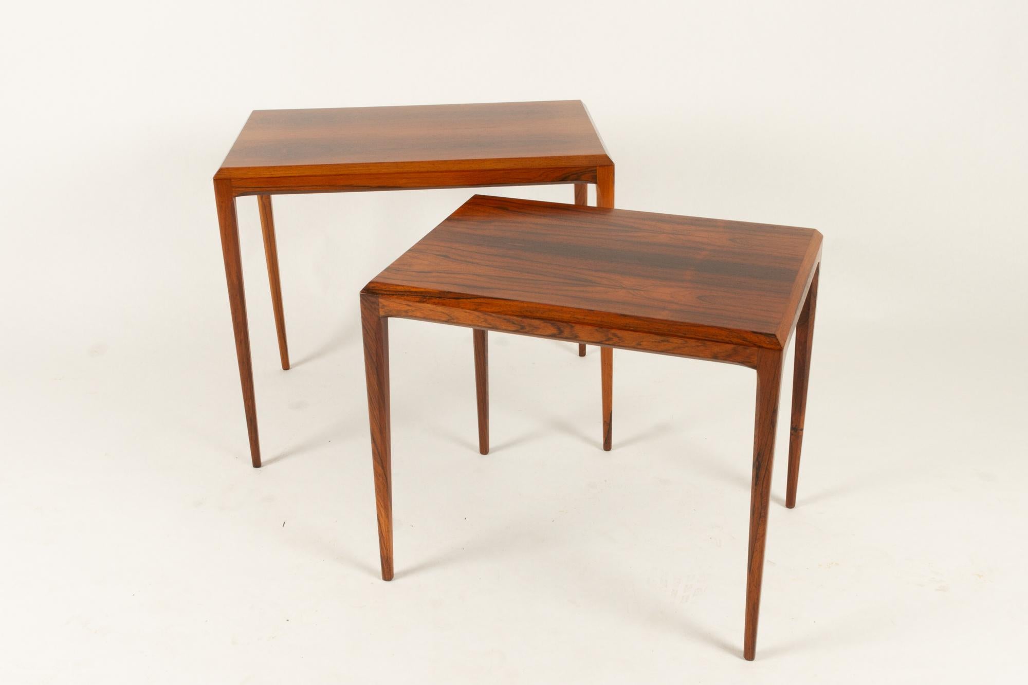 Scandinavian Modern Johannes Andersen Nesting Tables by CFC Silkeborg Denmark, 1960s