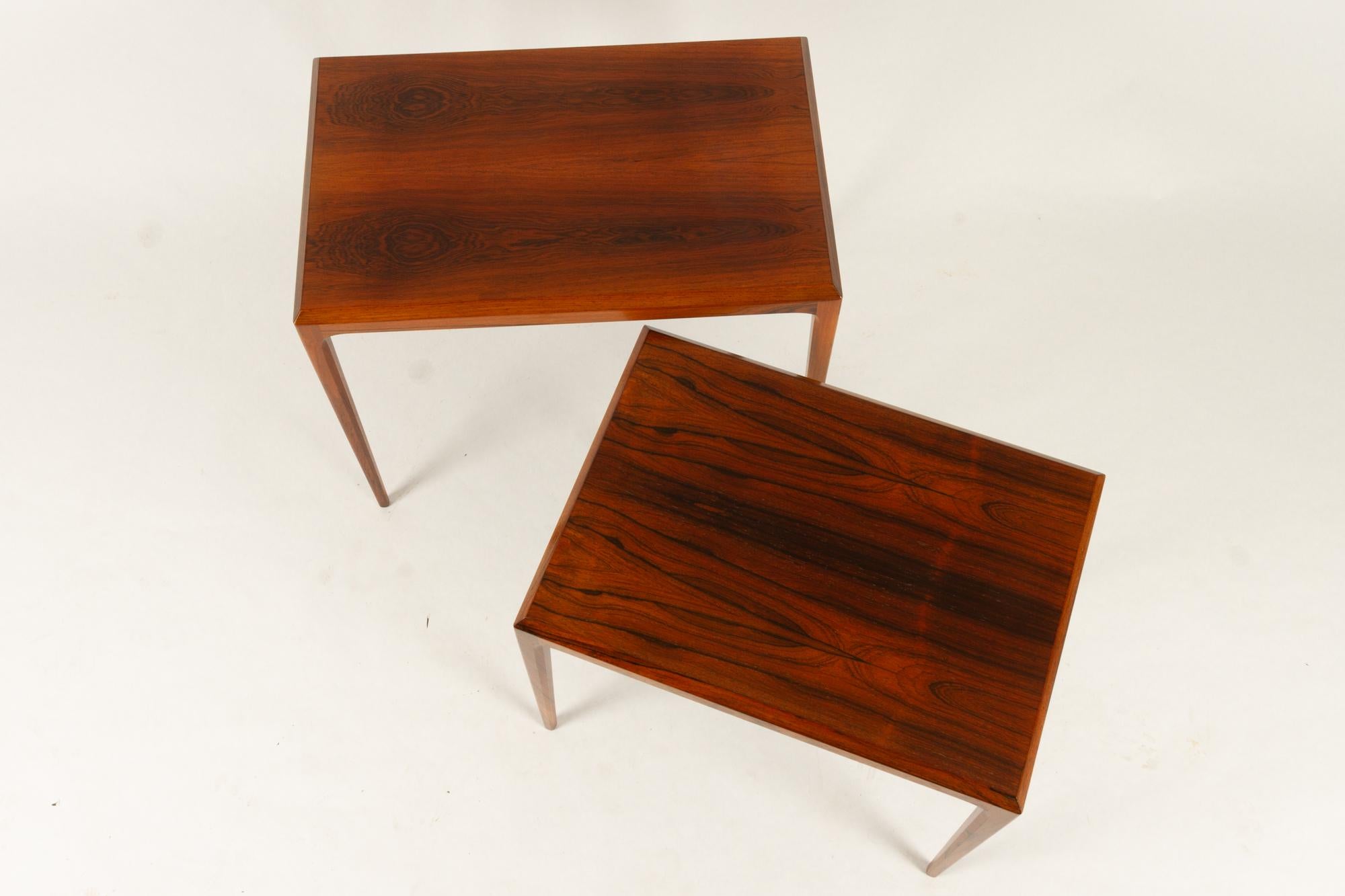 Mid-20th Century Johannes Andersen Nesting Tables by CFC Silkeborg Denmark, 1960s