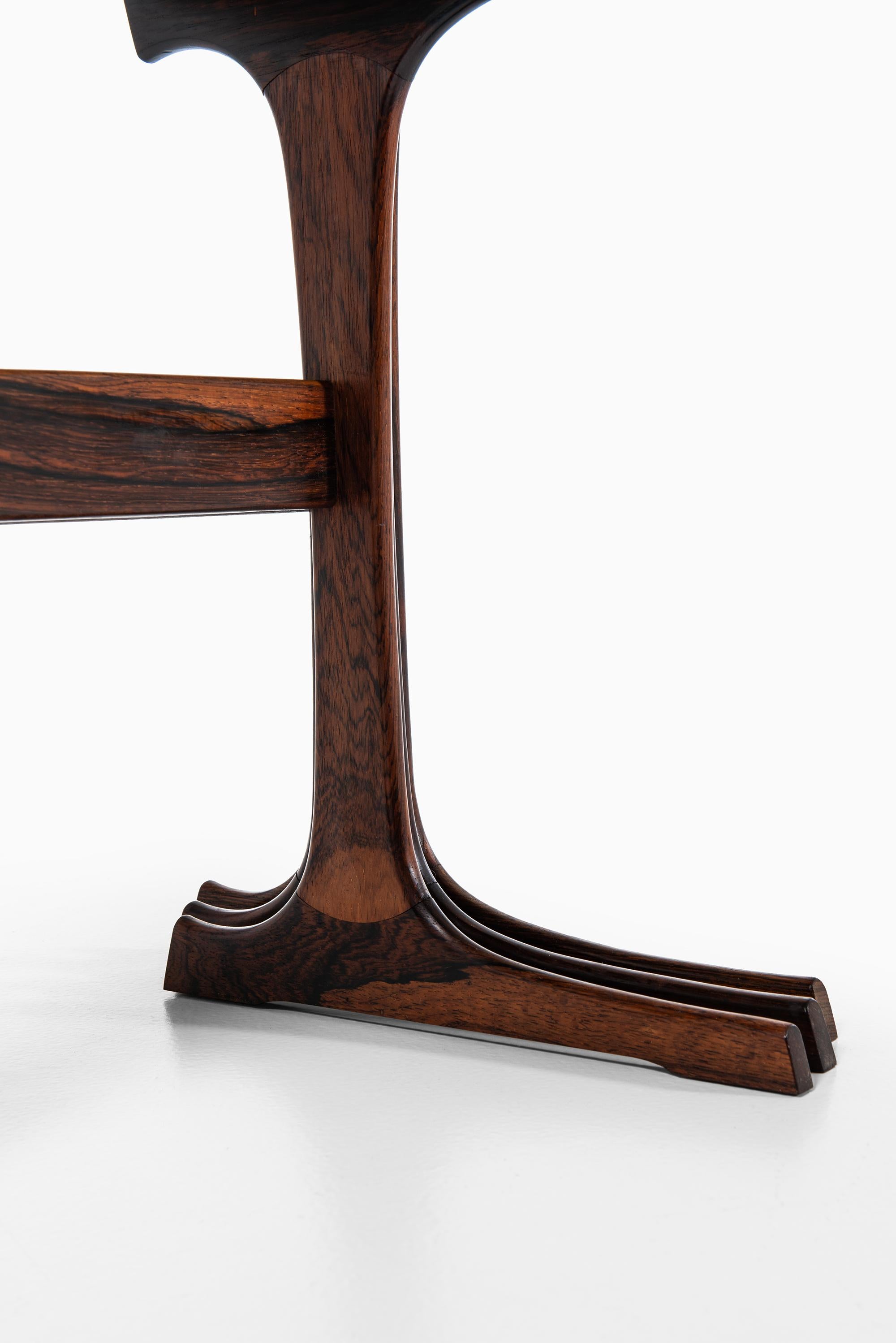 Johannes Andersen Nesting Tables in Rosewood by CFC Silkeborg in Denmark 4