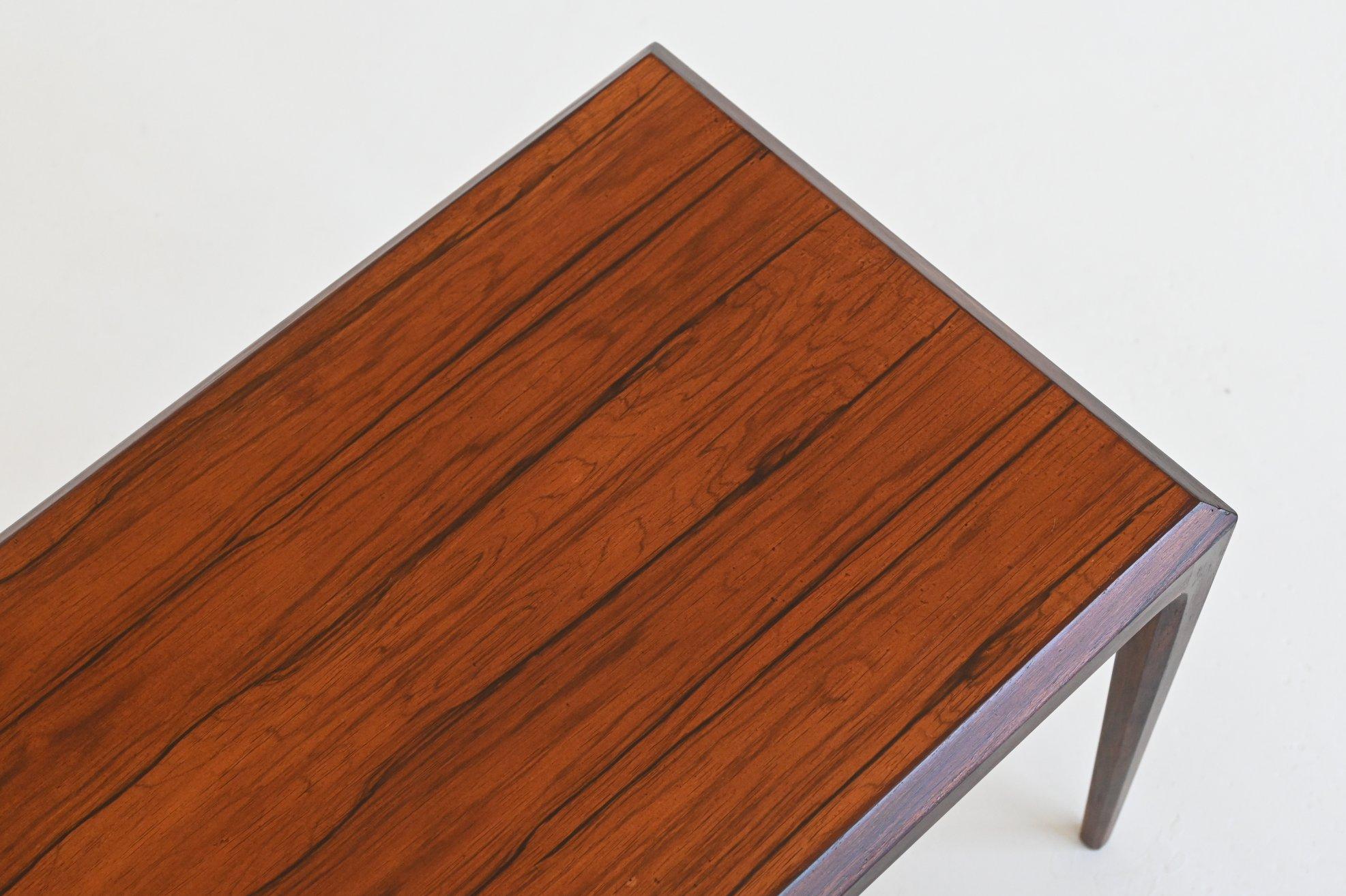 Johannes Andersen nesting tables in rosewood CFC Silkeborg Denmark 1960 11