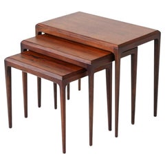 Tavolini di Johannes Andersen in palissandro CFC Silkeborg Danimarca 1960