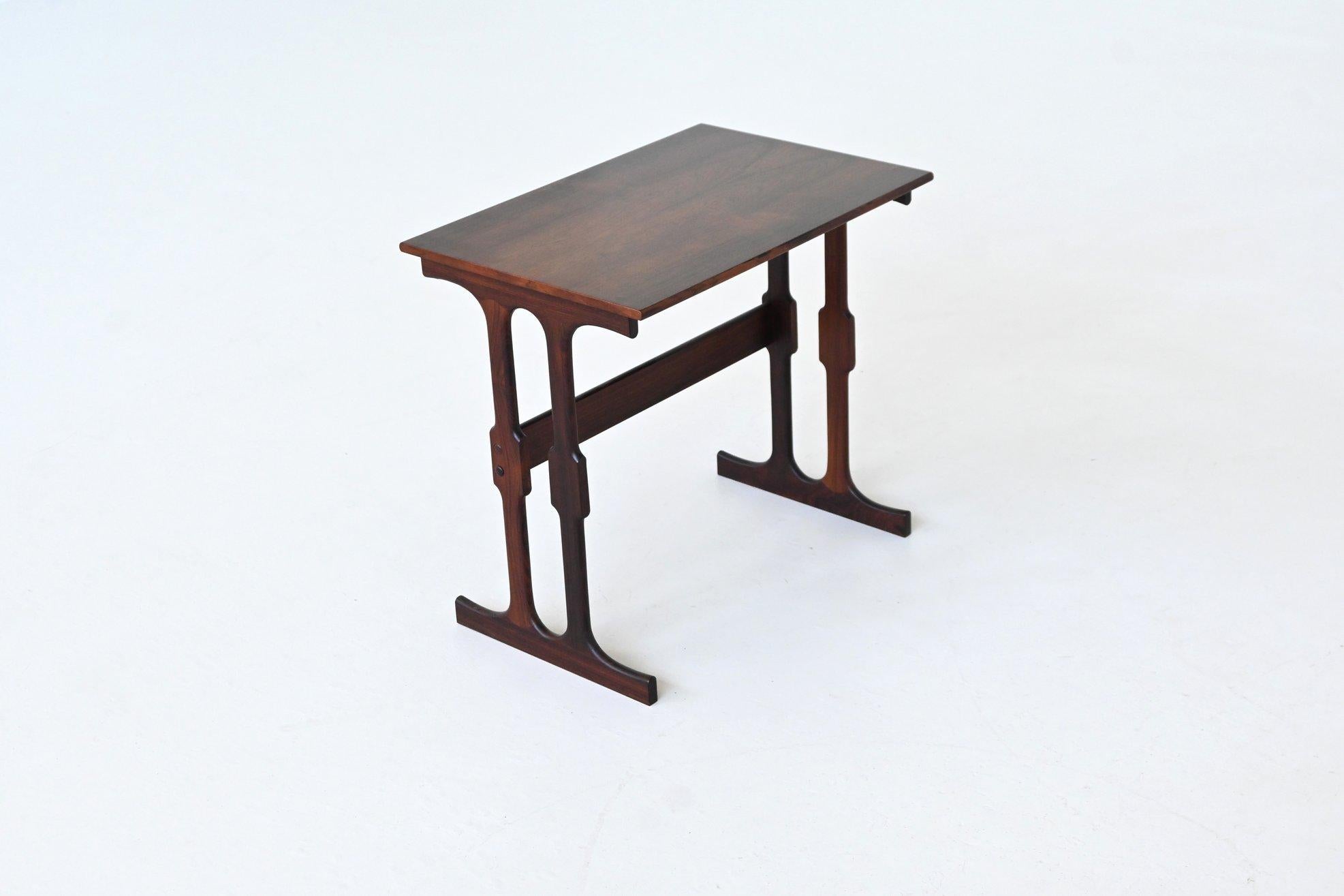 Johannes Andersen nesting tables in rosewood Silkeborg Denmark 1960 For Sale 6
