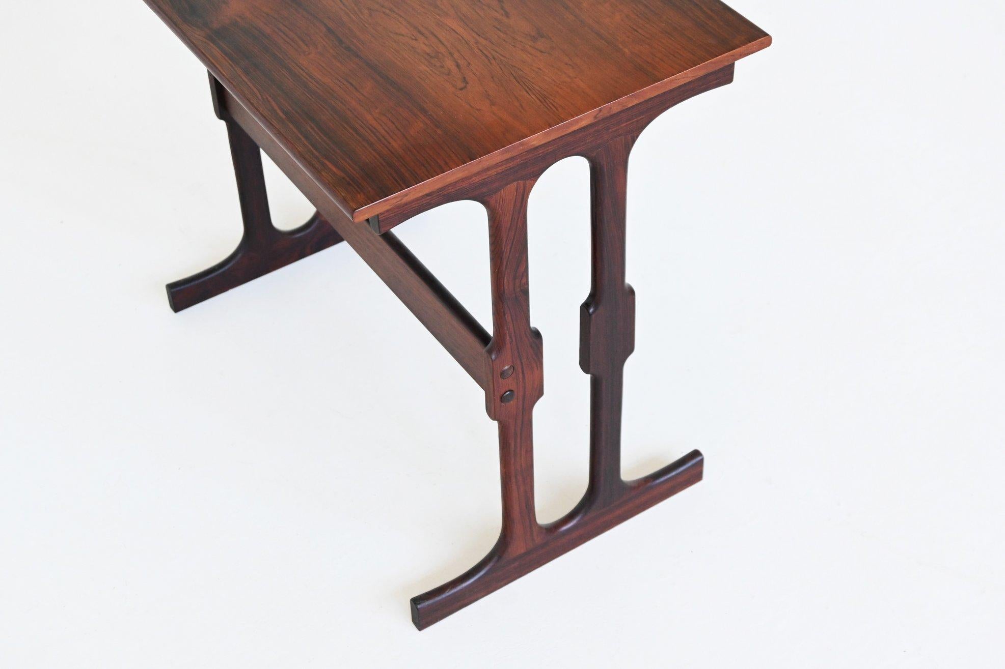 Johannes Andersen nesting tables in rosewood Silkeborg Denmark 1960 For Sale 7