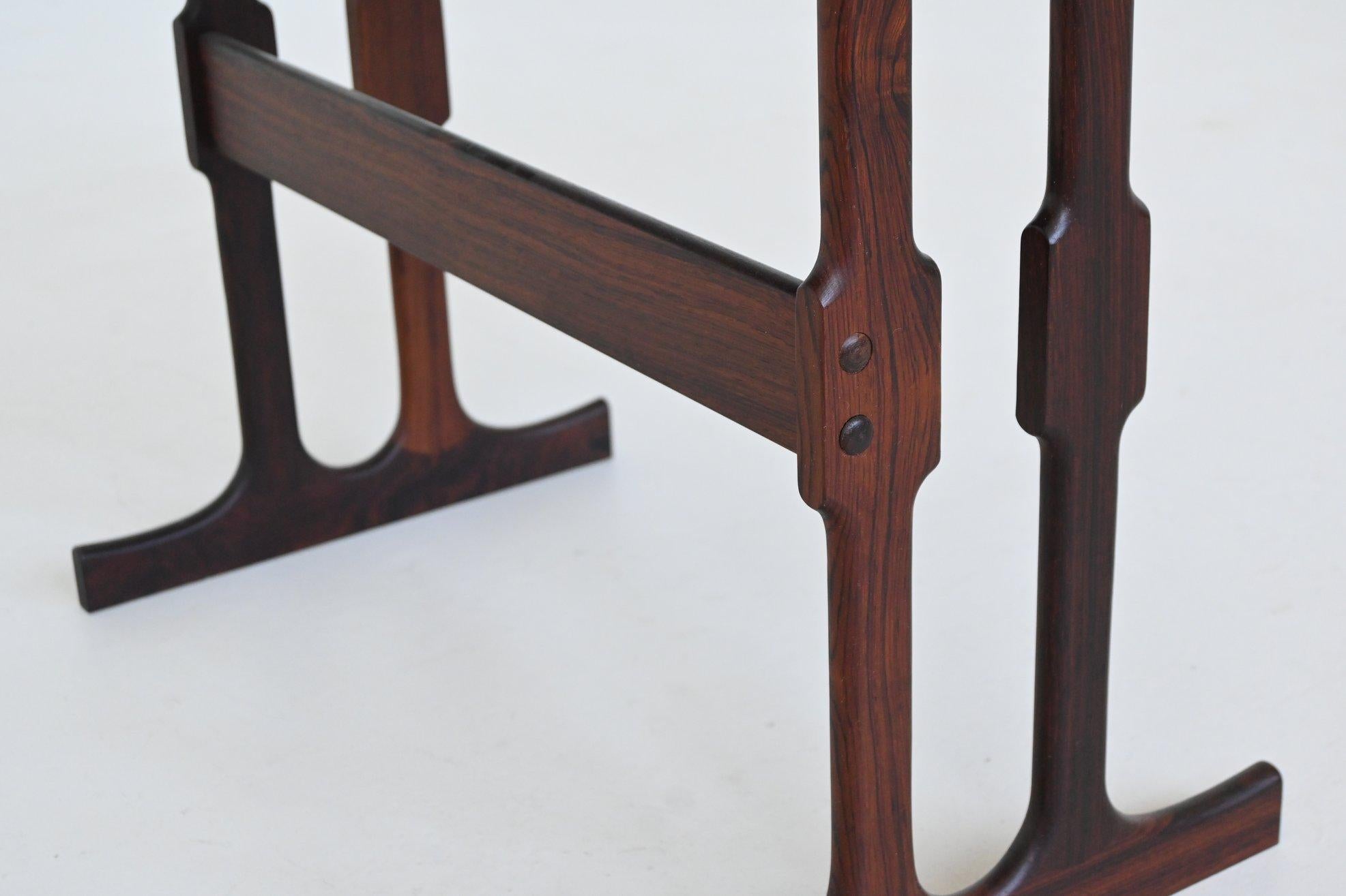 Johannes Andersen nesting tables in rosewood Silkeborg Denmark 1960 For Sale 8