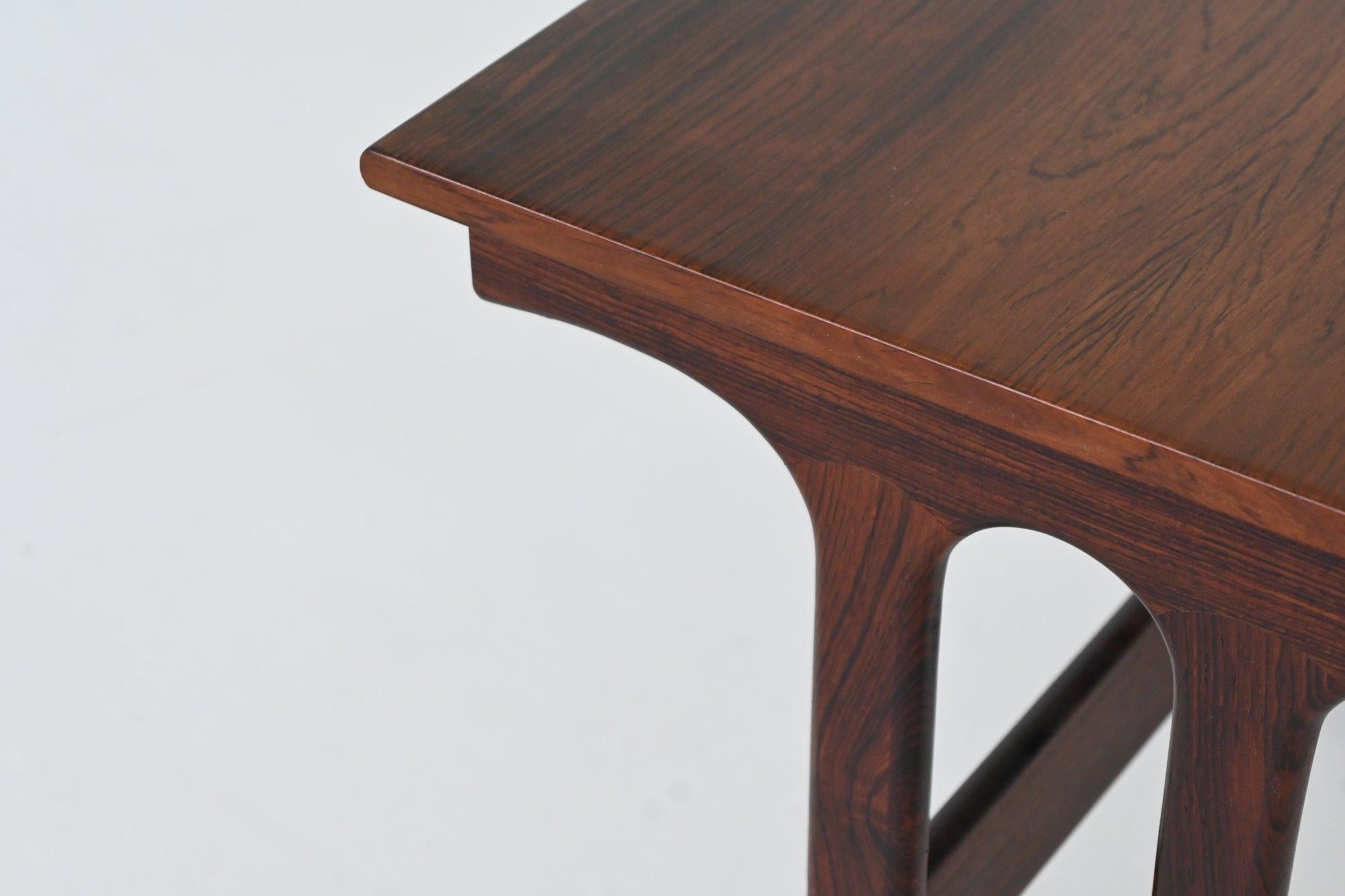 Johannes Andersen nesting tables in rosewood Silkeborg Denmark 1960 For Sale 9