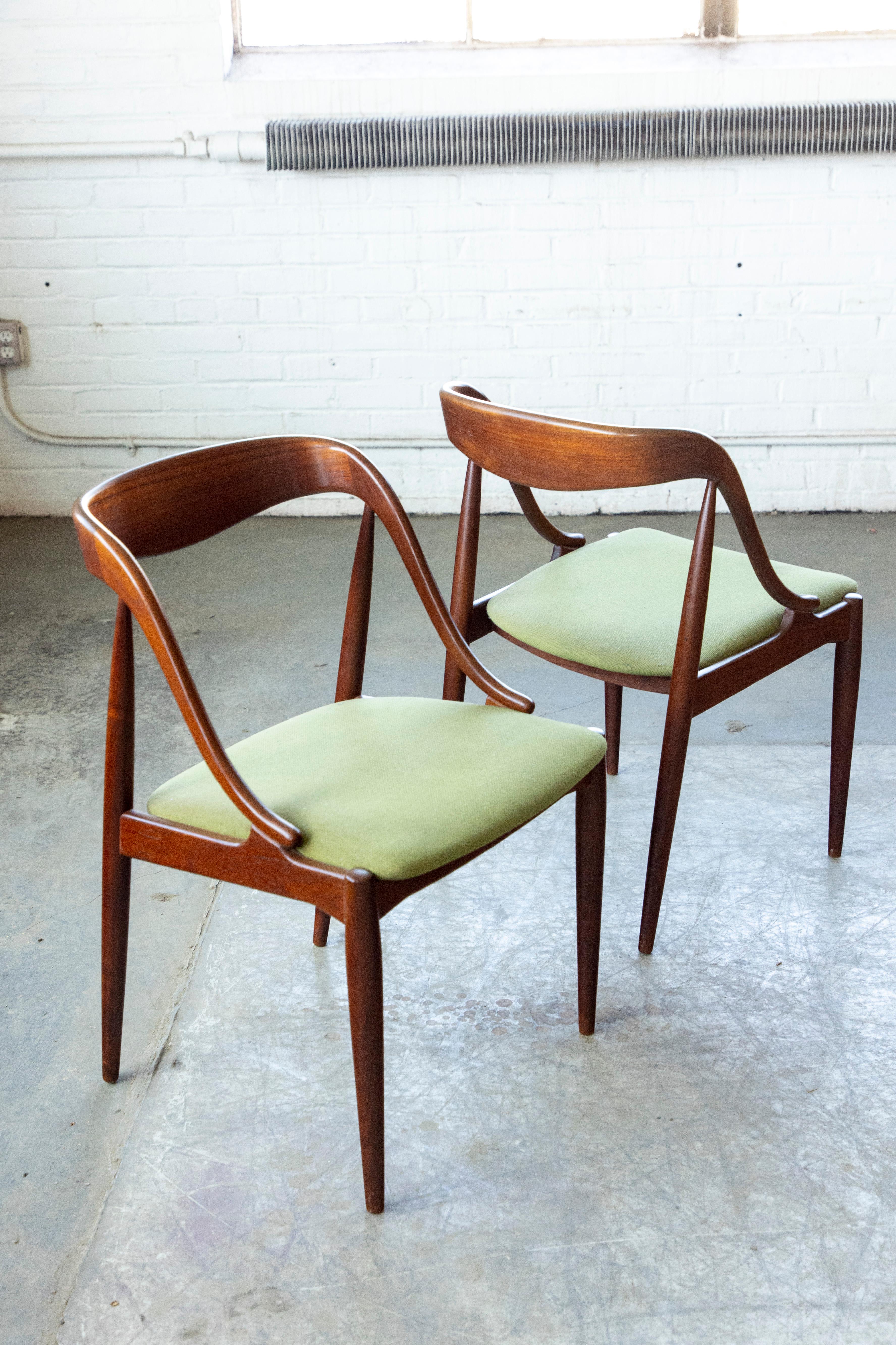 Danish Johannes Andersen Pair of Desk or Side Chairs for Uldum, 1960s